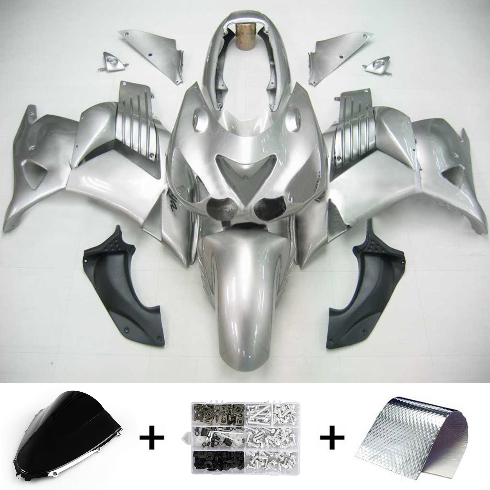 Kit di carenatura a iniezione, corpo in plastica ABS per Kawasaki ZX14R 2006-2011