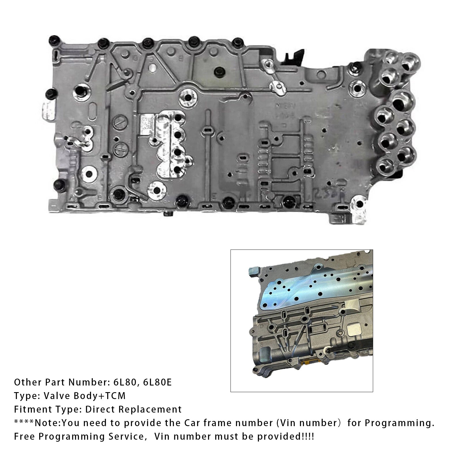 Corps de soupape + module de commande de transmission et solénoïde Cadillac XLR-V 6L80 6L80E 2006-2009