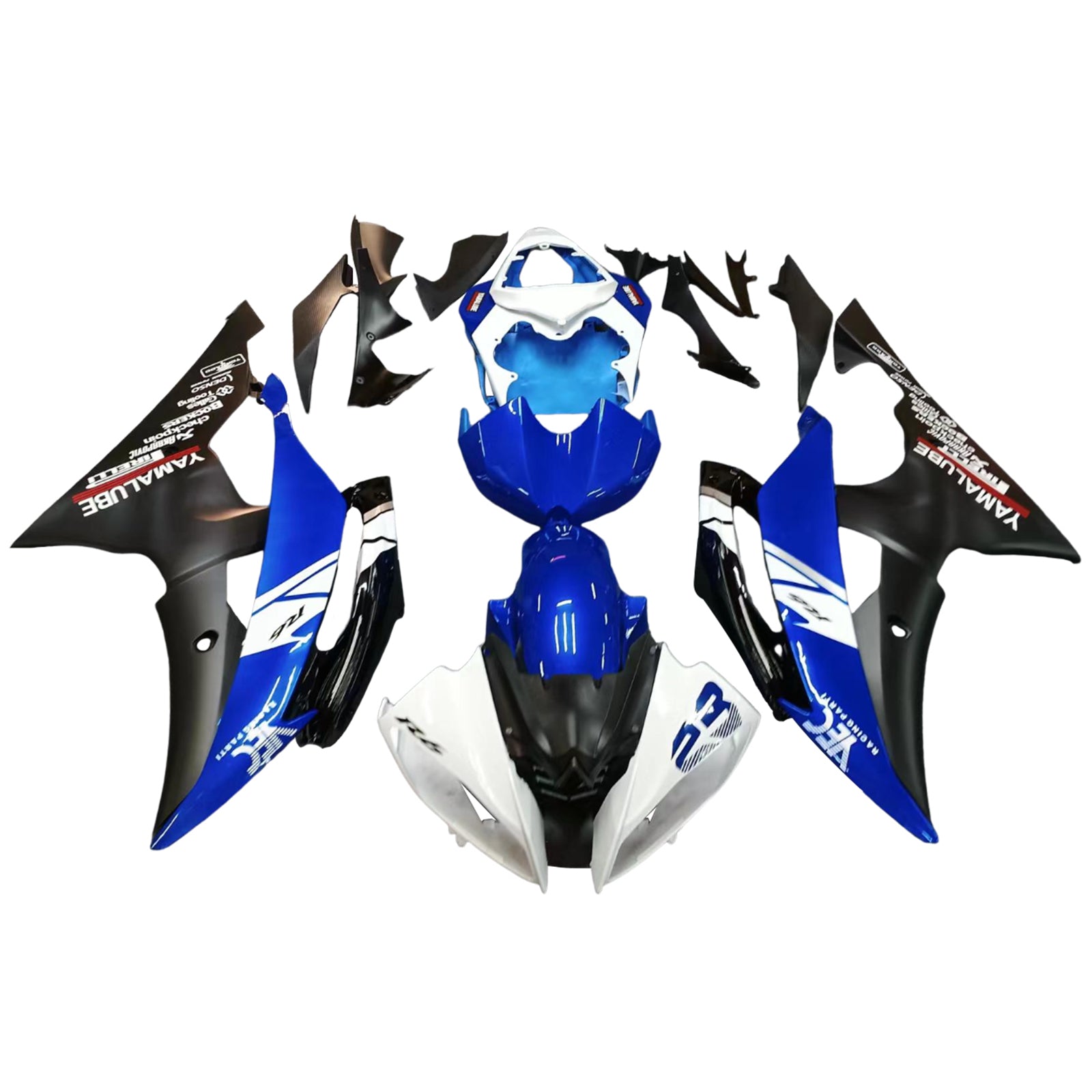 Injection Fairing Kit Bodywork Plastic ABS fit For Yamaha YZF 600 R6 2008-2016