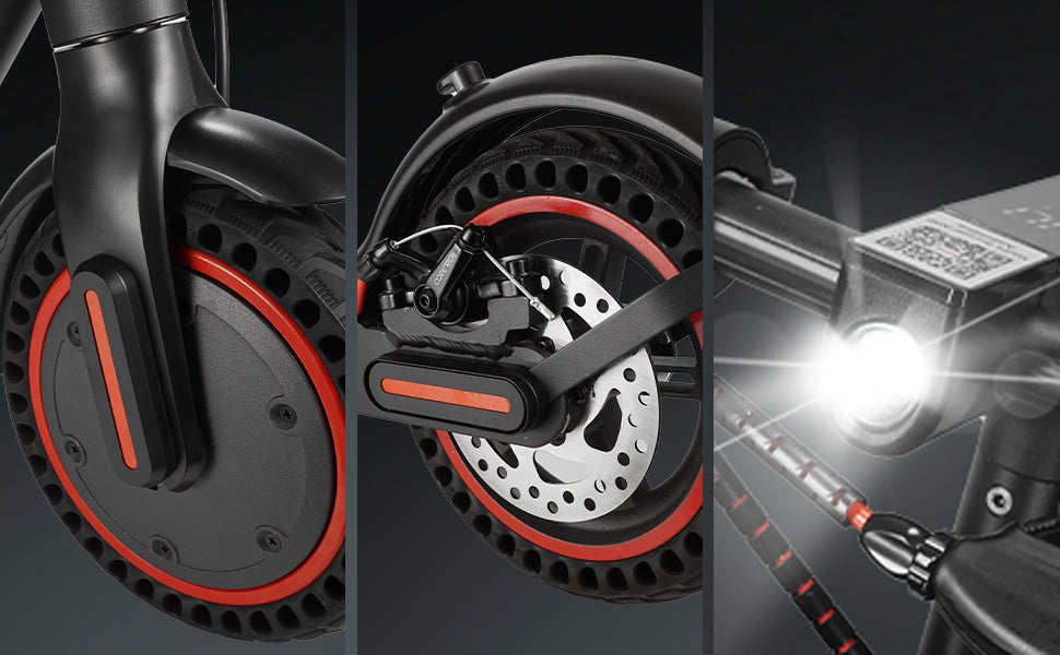 8,5 inch elektrische scooter, 10,4 Ah batterij, 3 snelheidsmodi, 15-21 Mi batterijduur, belasting 120 kg, telefoonhouder en slot