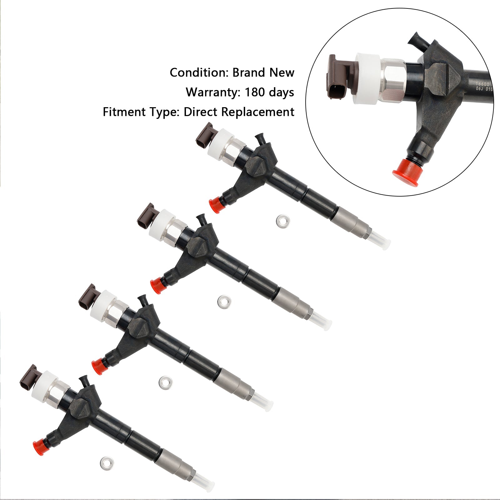 Injecteur de carburant Nissan Navara D40 YD25 Euro4 4 pièces 16600-EB70A 095000-6250