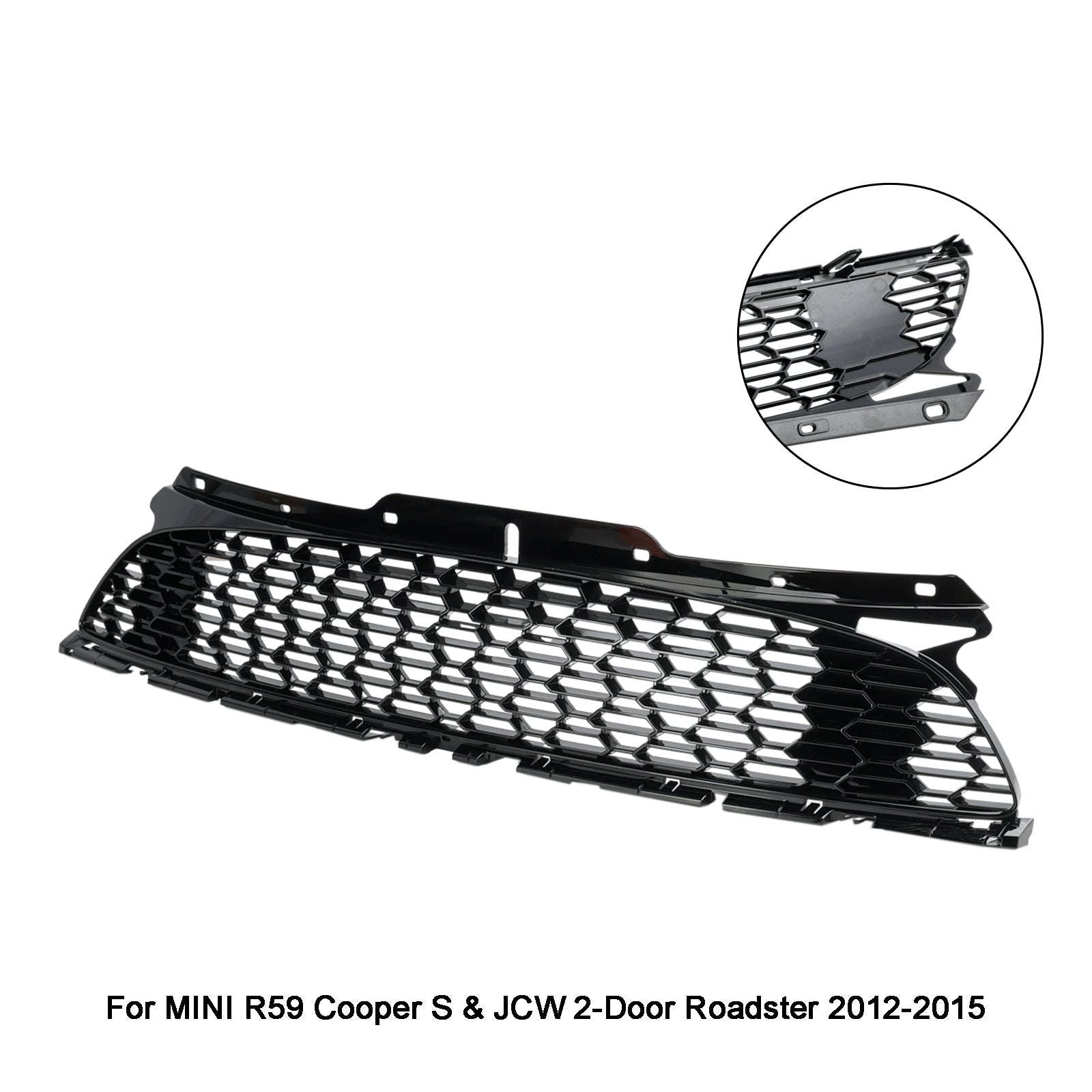 Grille de pare-chocs avant noire brillante pour MINI R56 Cooper S et JCW 3 portes à hayon 2007-2013