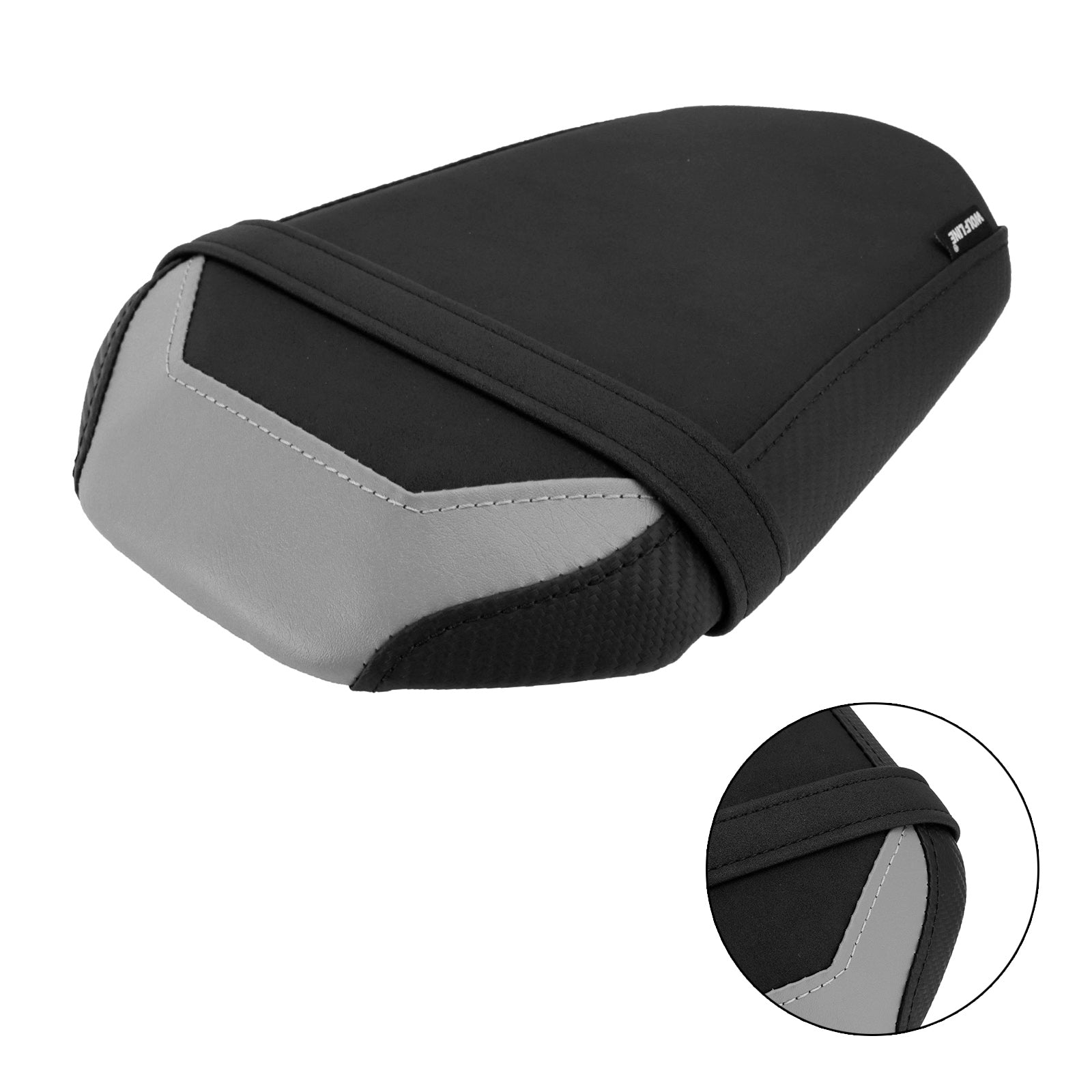 Coussin de selle passager arrière plat en PU noir pour Yamaha MT-07/FZ-07 (à partir de 2025).