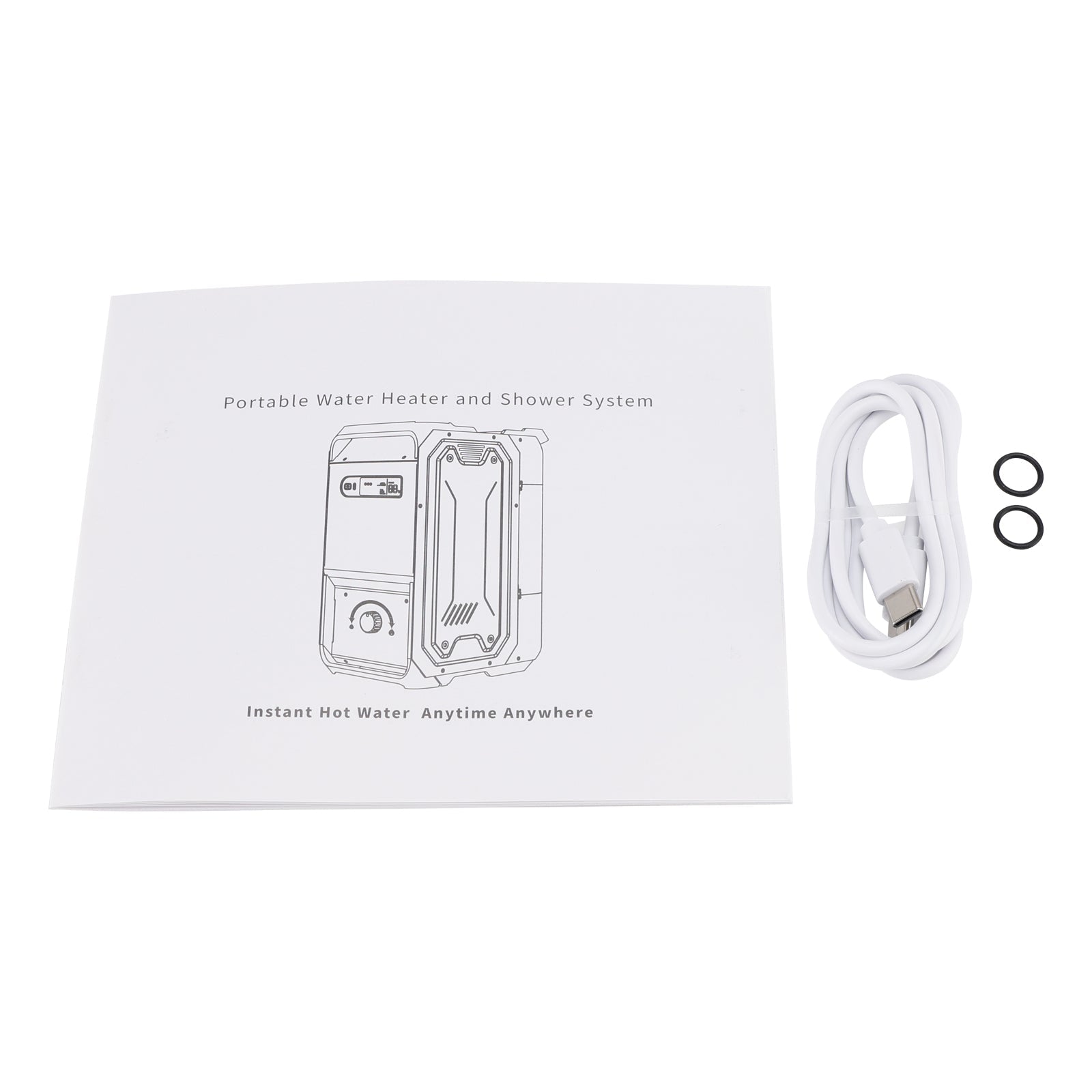 Chauffe-eau portable pour camping-car, 7800 mAh, autonomie de 3,3 h, rechargeable, pour le nettoyage en camping.