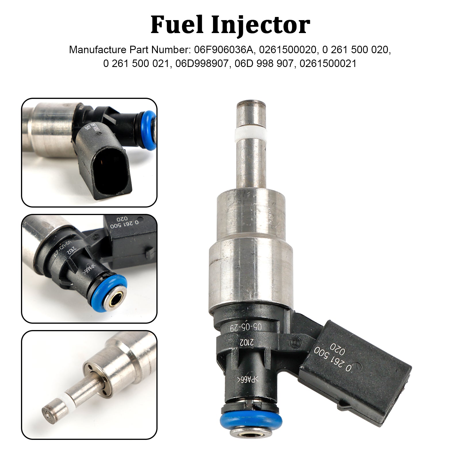 4 Pièce Injecteur de Carburant 06F906036A Compatible Audi A3 A4 A6 VW Golf Passat 2.0 TFSI