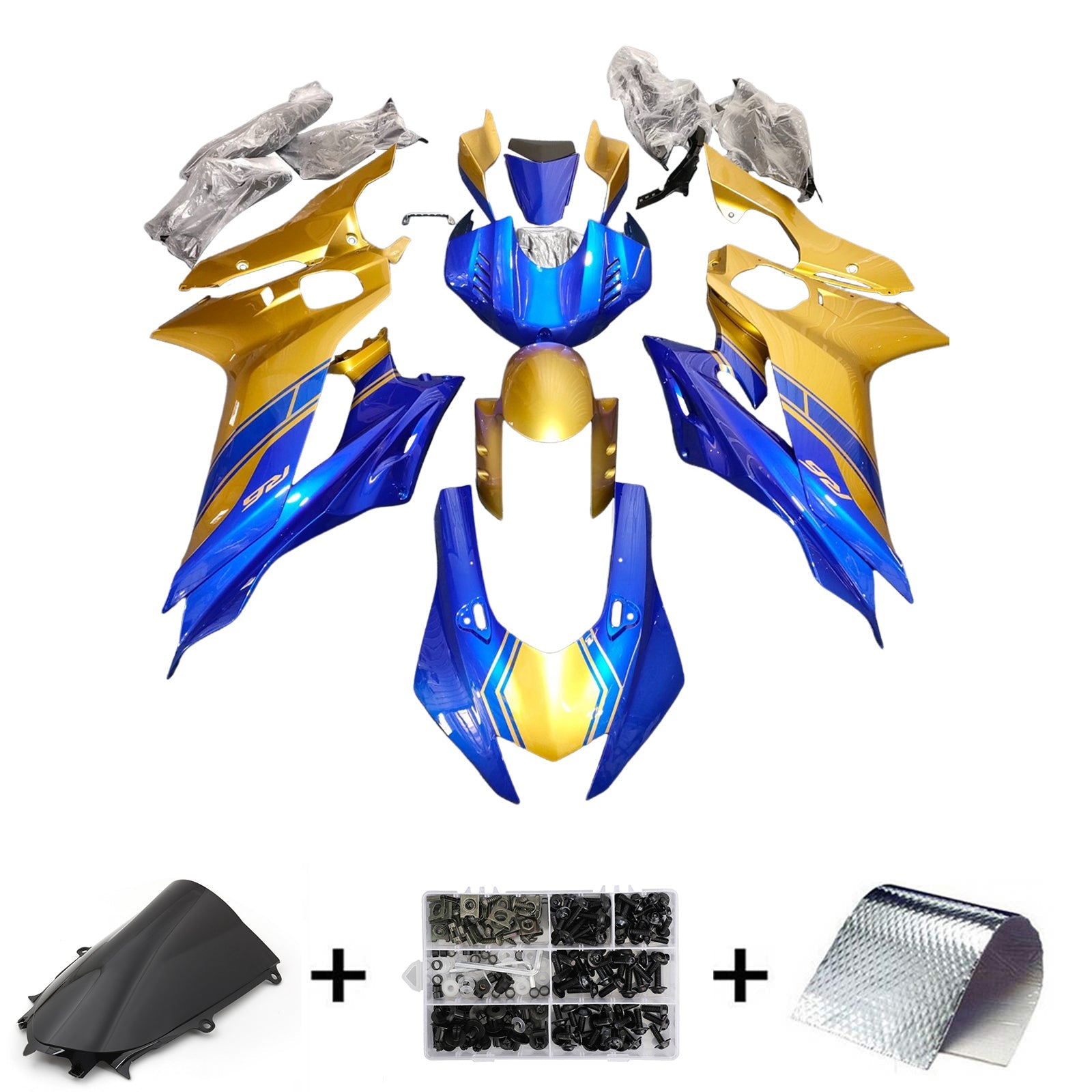 Injectiekuipset Yamaha YZF-R6 2017-2023 ABS kunststof carrosserie