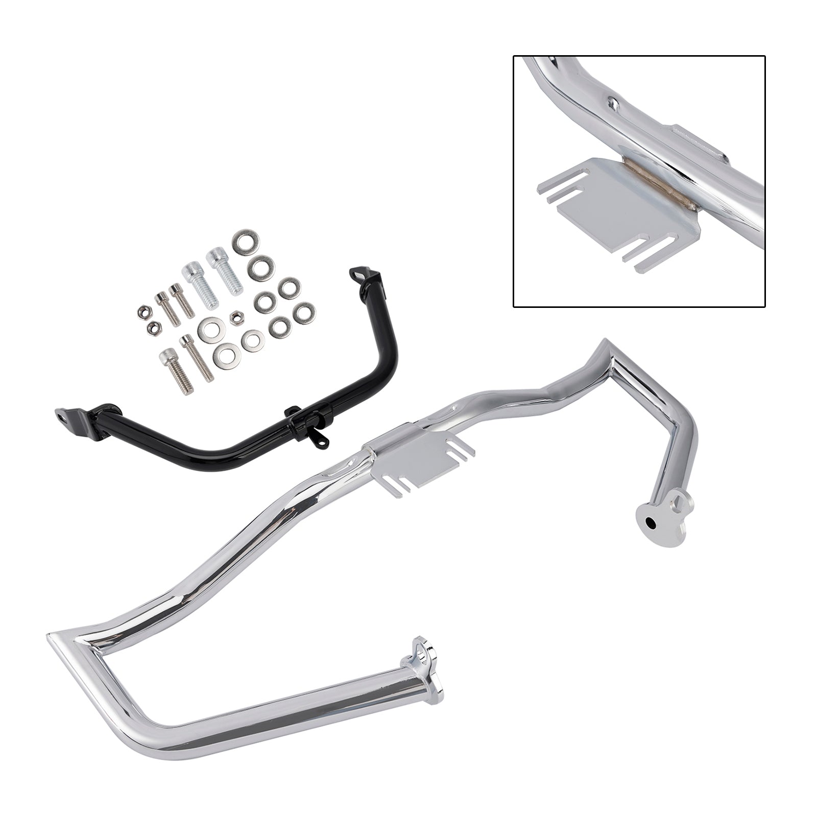 Kit de pare-chocs anti-collision pour cadre de support de moteur et de carénage Road Glides Road Glides FLHT FLHX Chrome