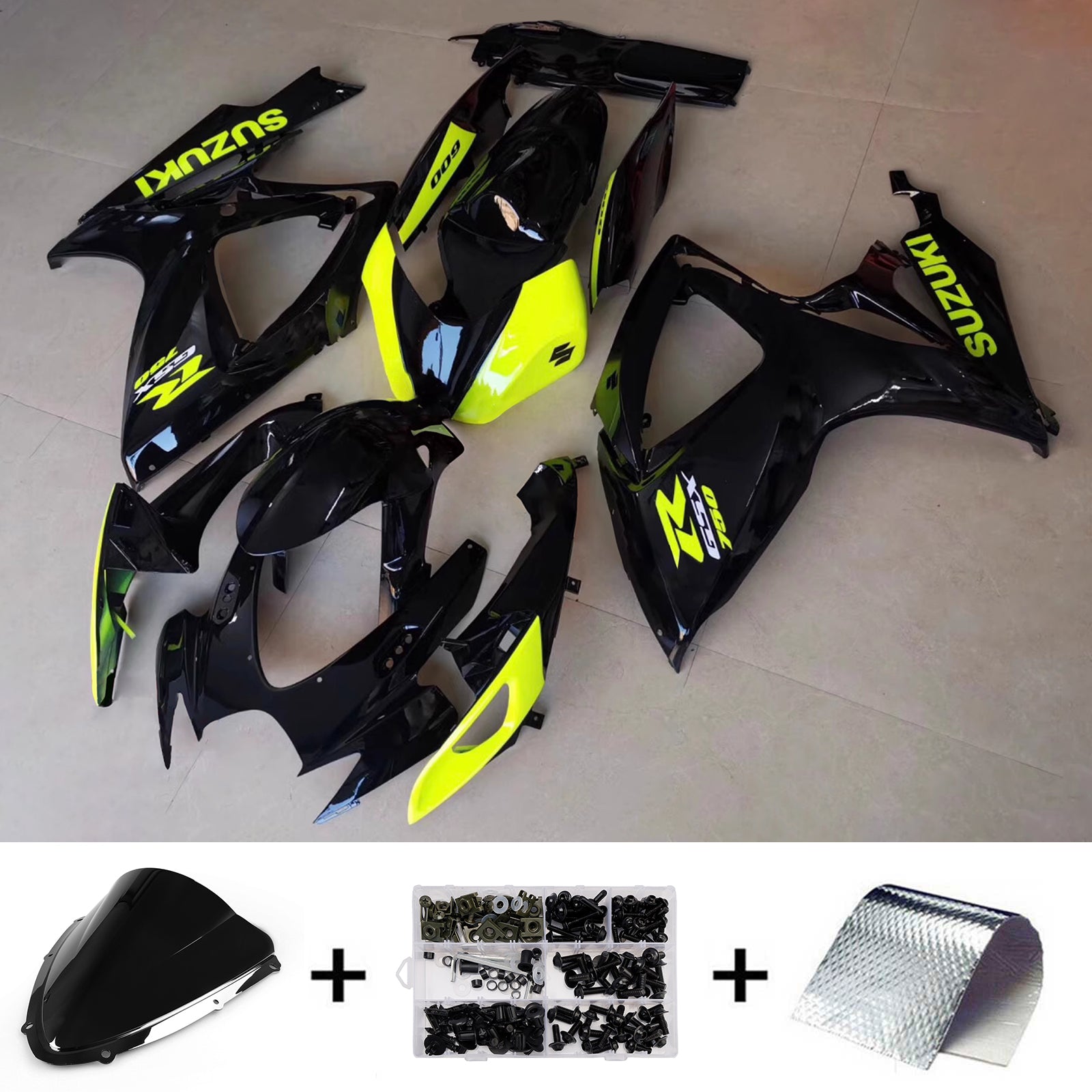 Kit de carénage injecté en plastique ABS pour Suzuki GSXR 600/750 2008-2010 K8