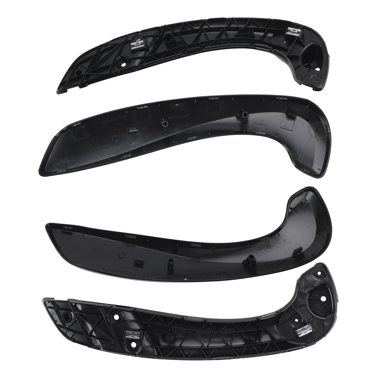 Poignée de porte intérieure avant gauche et droite (base + cache) pour Renault Megane 3 (2008-2016).