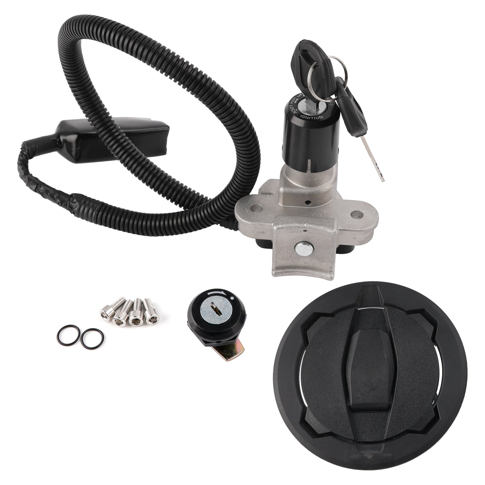 GRUPPO INTERRUTTORE CHIAVE, TAPPO DI RECUPERO E SERRATURA SELLA PER KAWASAKI KLX230/S/SM 2020-2025