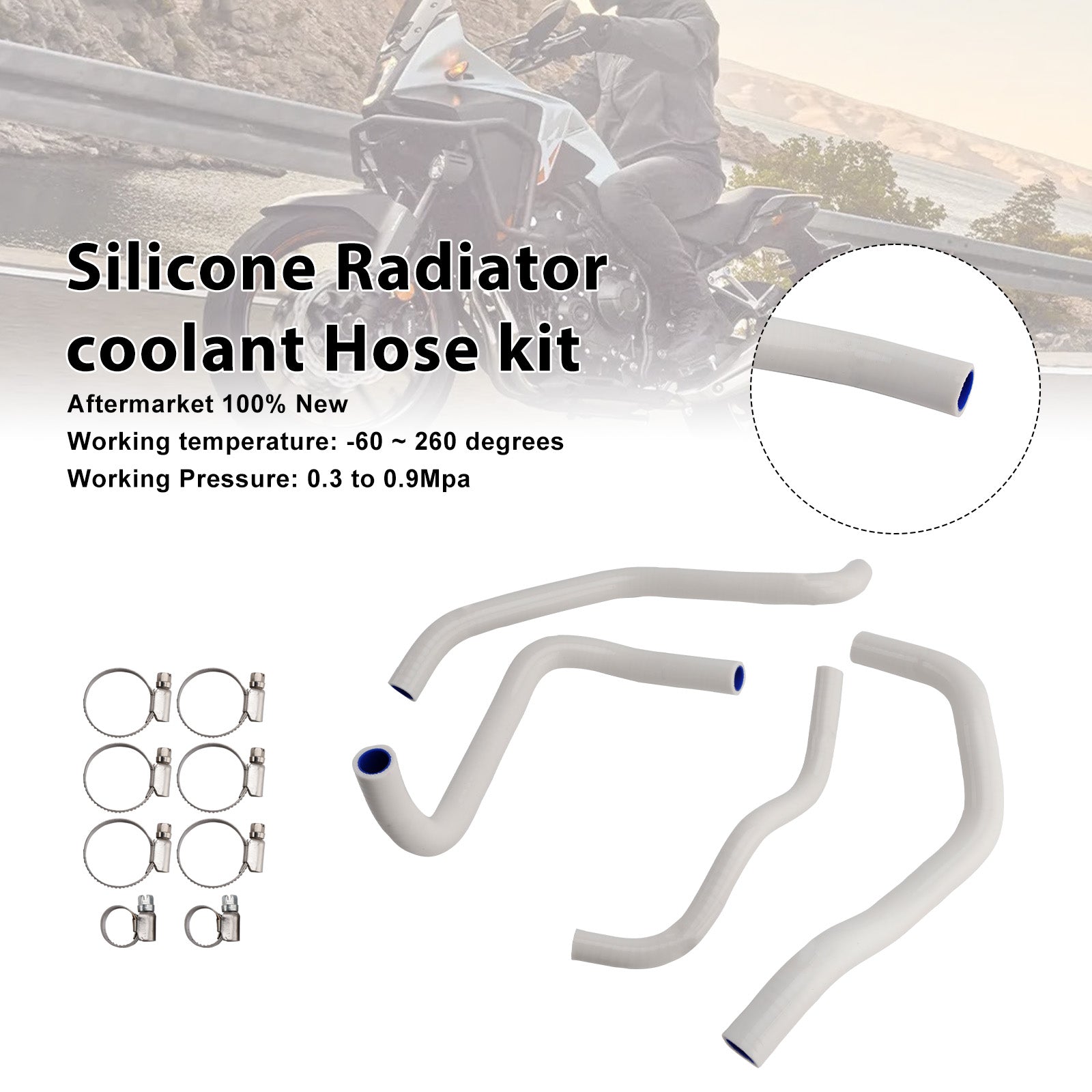 Durite de refroidissement en silicone pour radiateur Honda CB500 Hornet 2024-2025