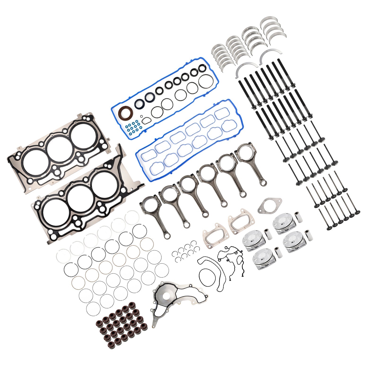Kit de revisión y reconstrucción del motor Dodge Challenger 3.6 L, 3 604 CC, 220 CID, V6, DOHC, 3.6 L, 2013-2016, 5184088Af, H1517CPA
