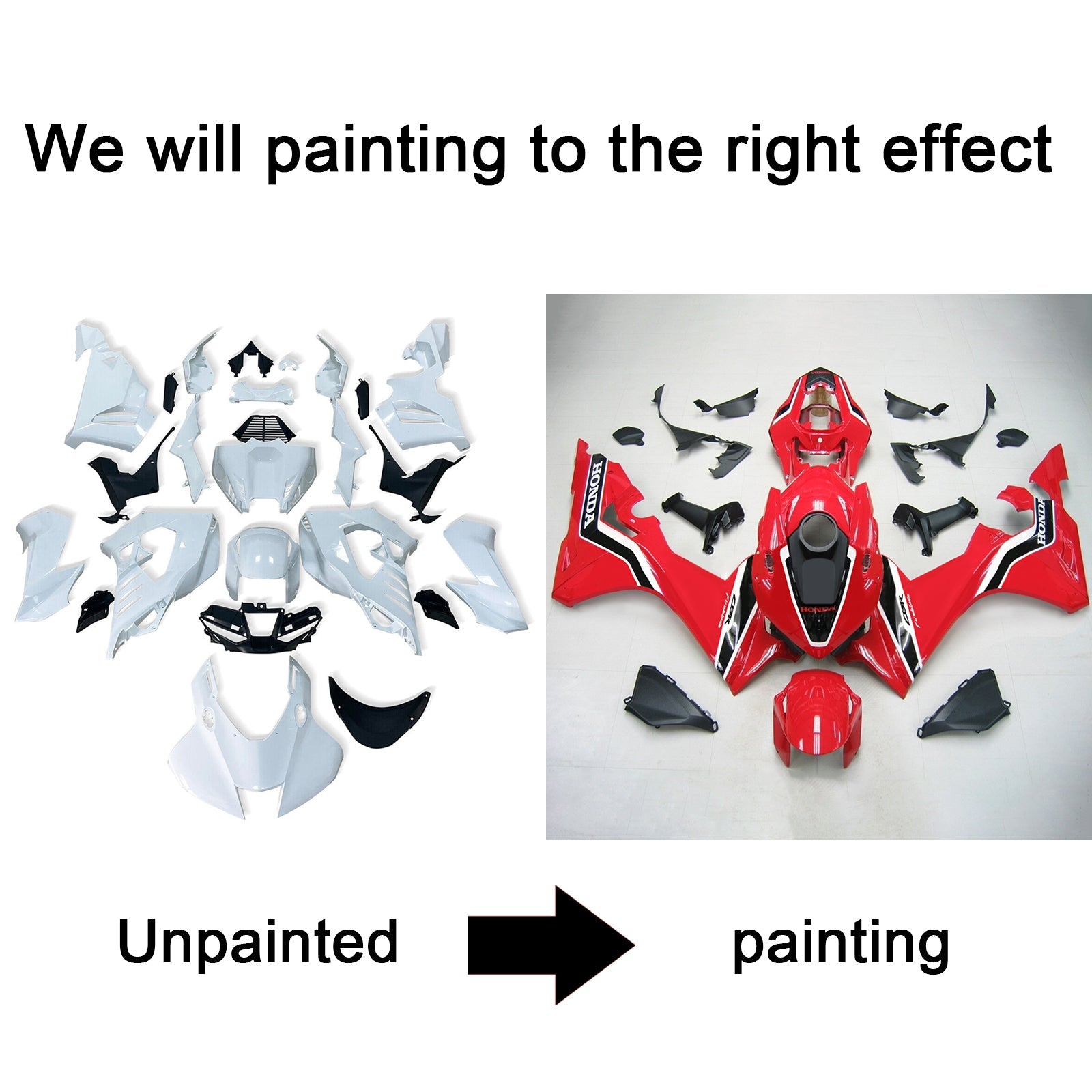 Komplet pomanjkanja, ki se vbrizga v ABS plastiko za Honda CBR1000RR-R 2020-2023