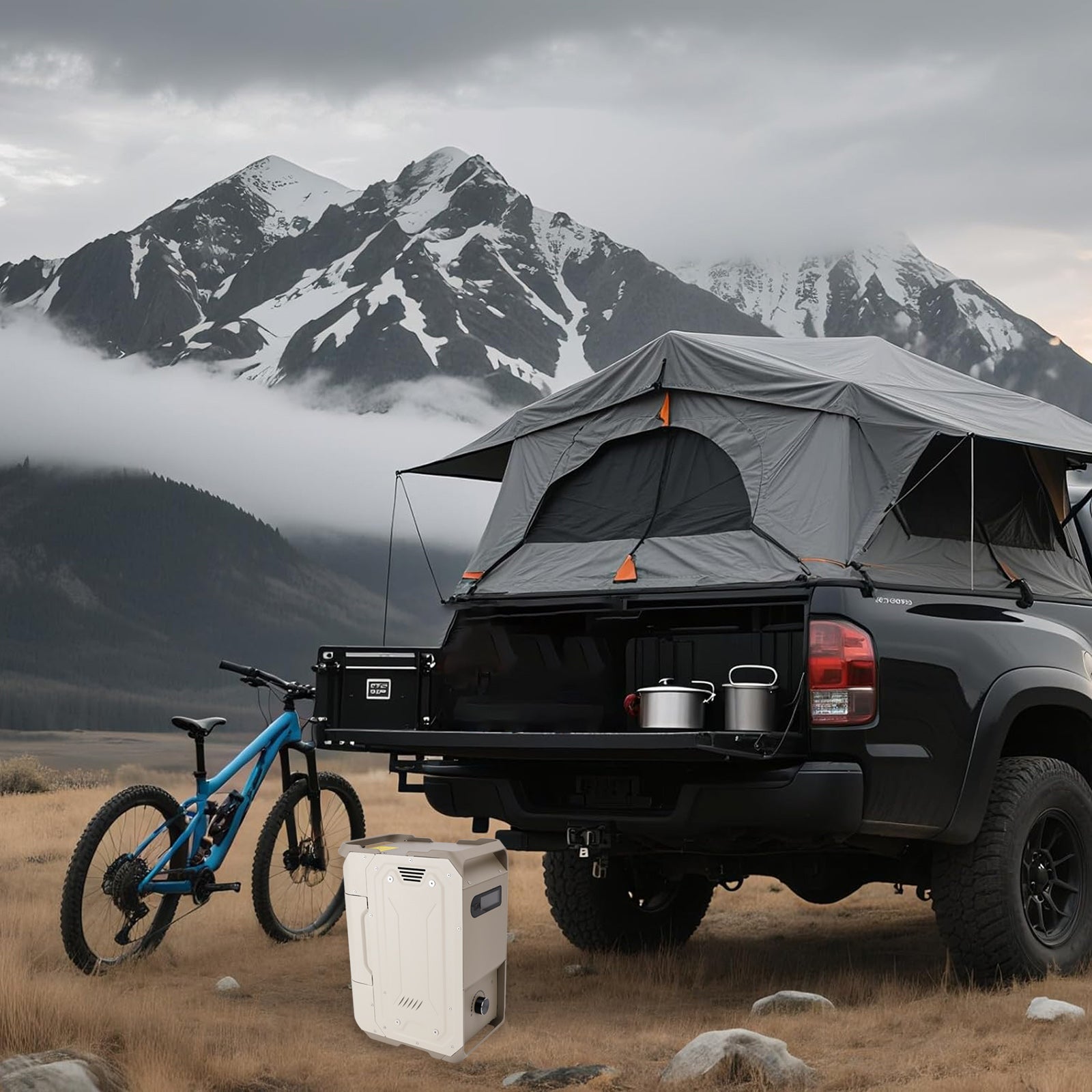 Chauffe-eau portable pour camping-car, 7800 mAh, autonomie de 3,3 h, rechargeable, pour le nettoyage en camping.