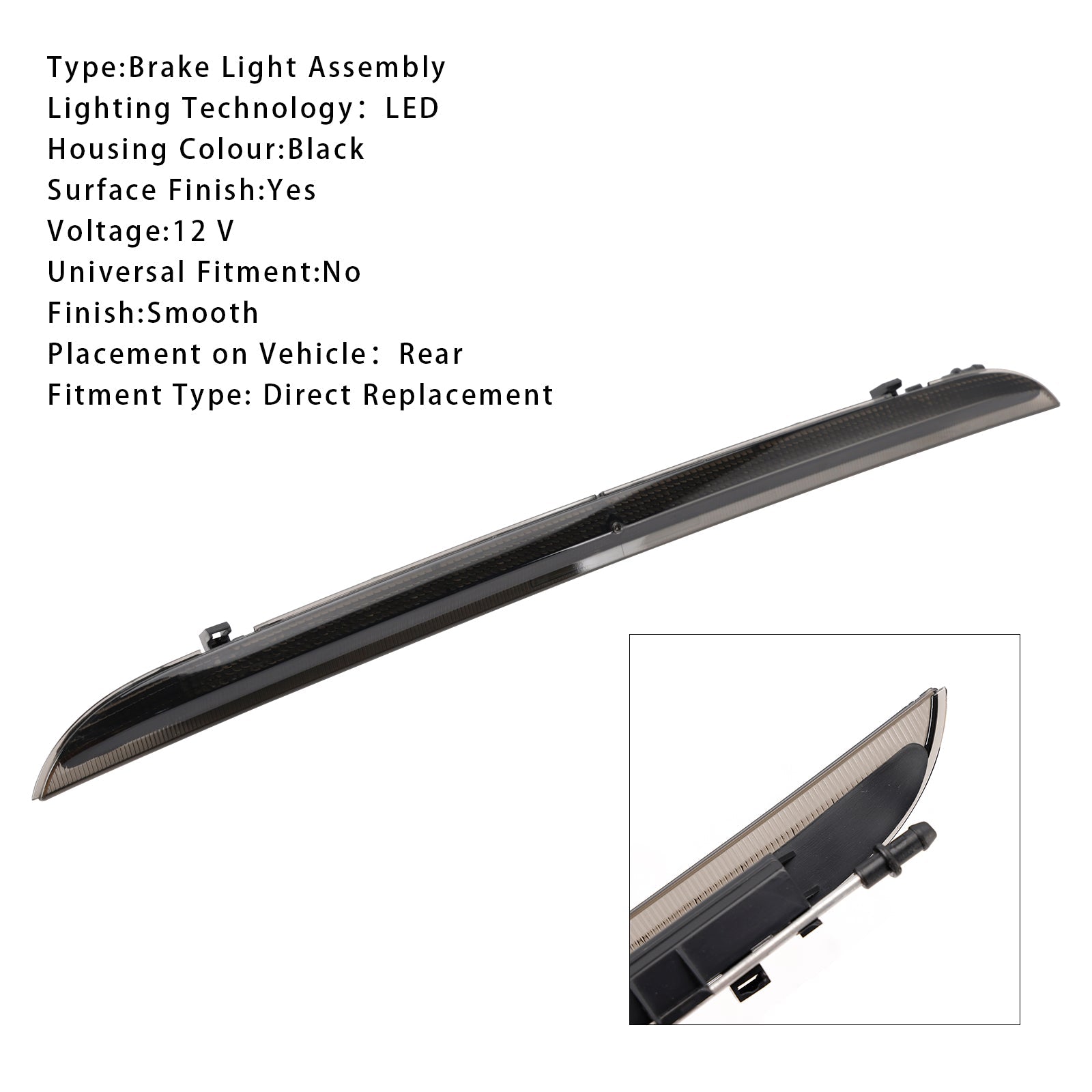 Troisième feu stop arrière à LED pour VW Touareg (7LA, 7L6, 7L7) 2003-2010 7L6945097B