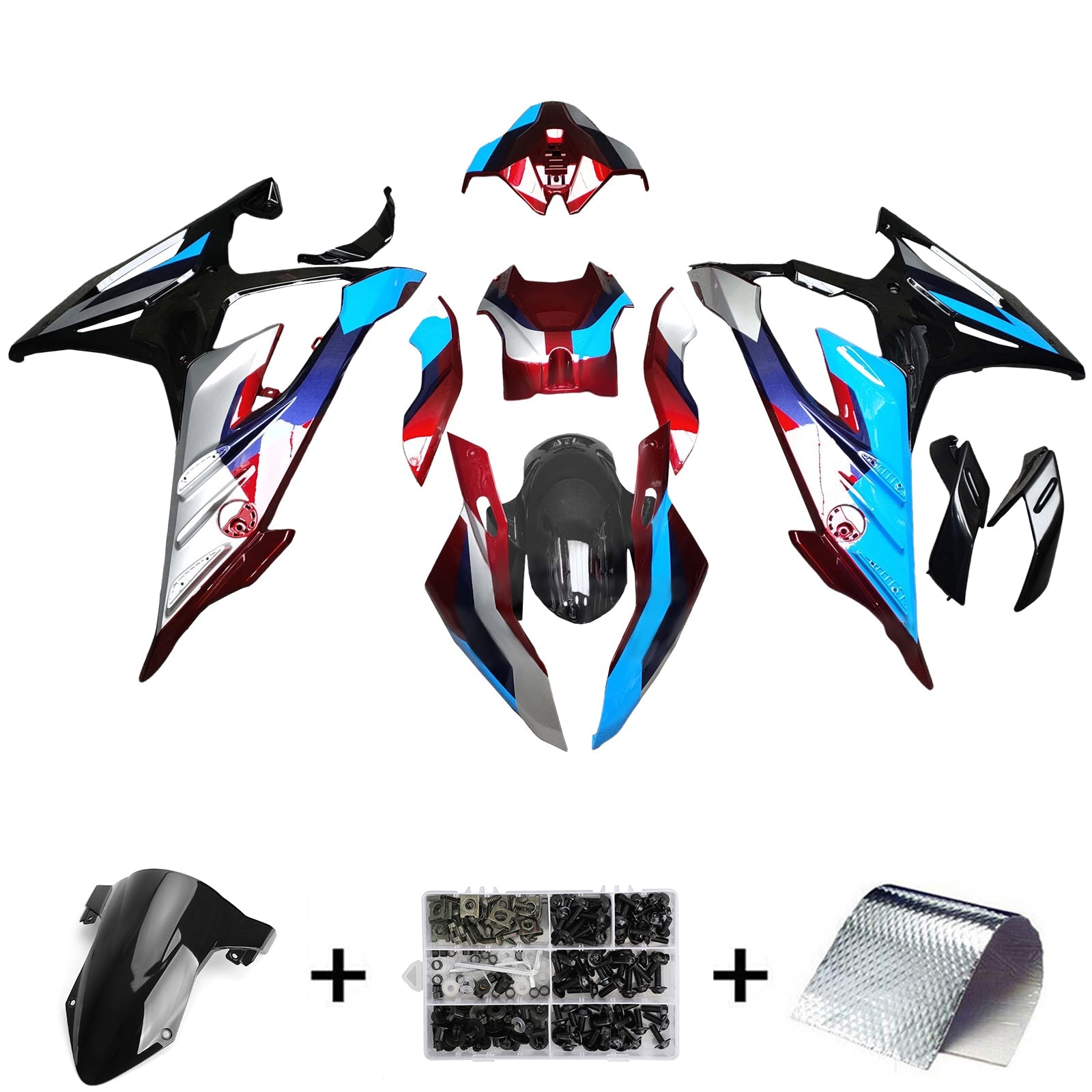 Kit de carénage d'injection pour BMW S1000RR 2023-2024 Carrosserie Plastique ABS