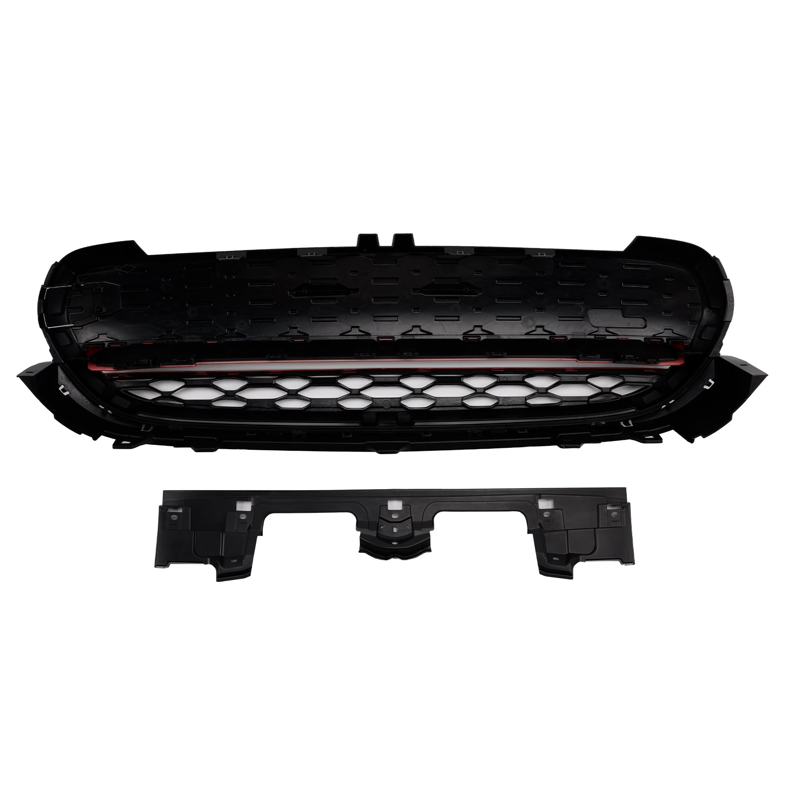 GP-stijl frontrooster, glanzende en rode zwarte afwerkingen, voor Mini Cooper F55, F56 en F57 (2014-2021)