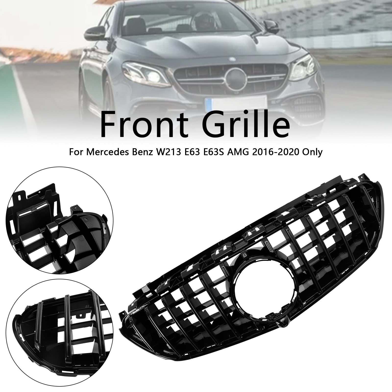 Grille de pare-chocs avant uniquement pour Mercedes Benz W213 E63 E63S AMG 2016-2020
