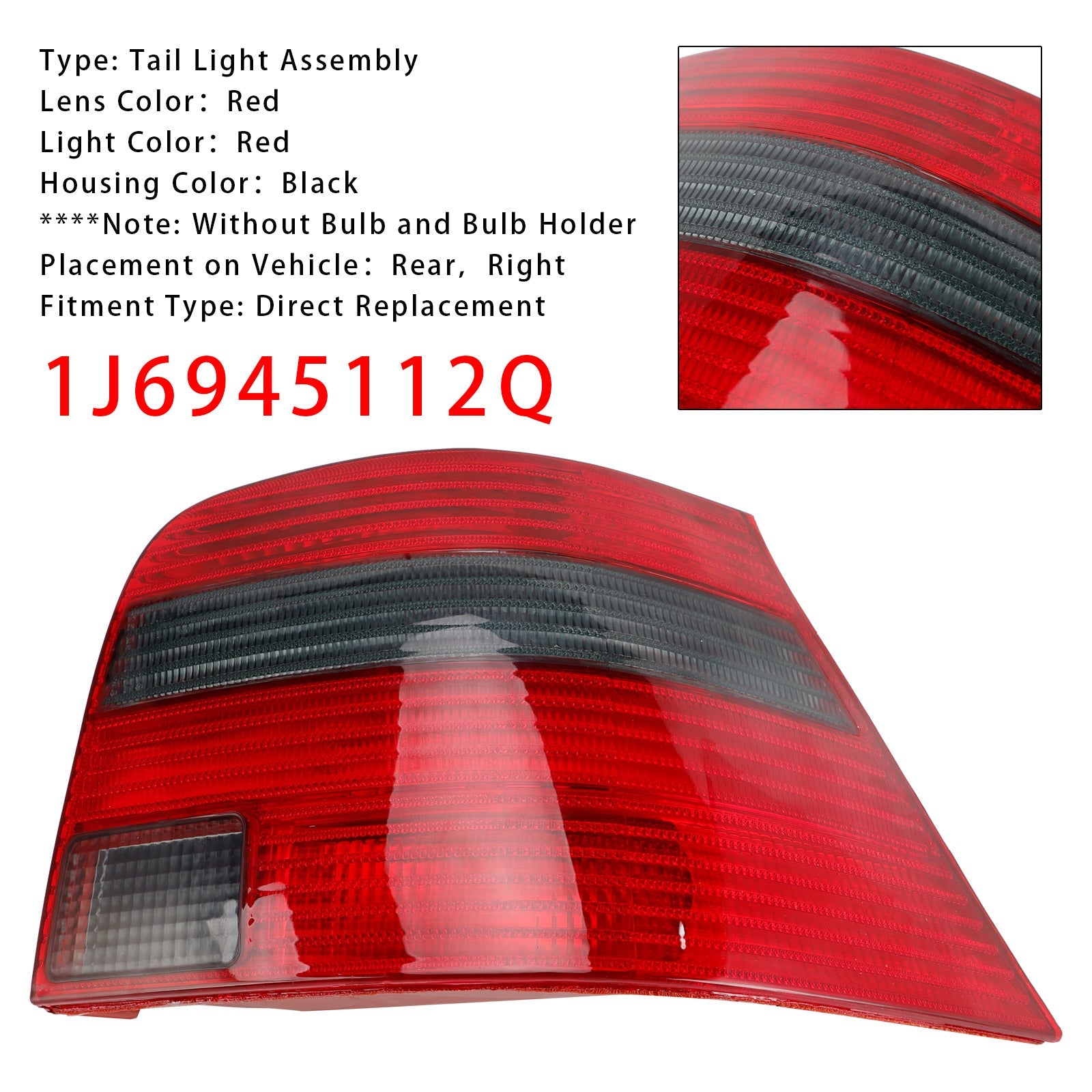 Desna zadnja luč za VW Golf MK4 Hatchback (1997-2005) - Kataloška številka : 1J6945112S