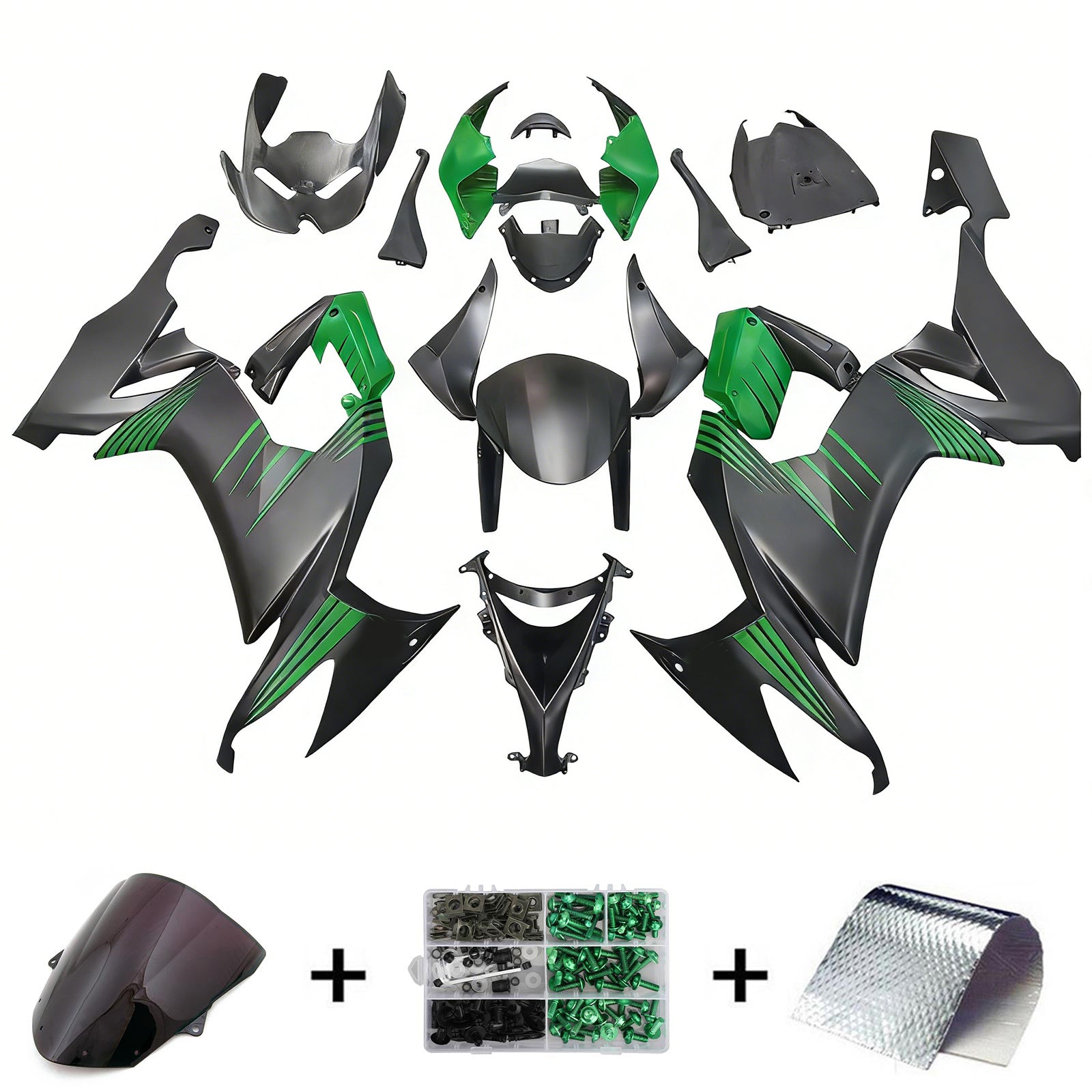 Kit de carénage injecté en plastique ABS pour Kawasaki ZX10R 2008-2010