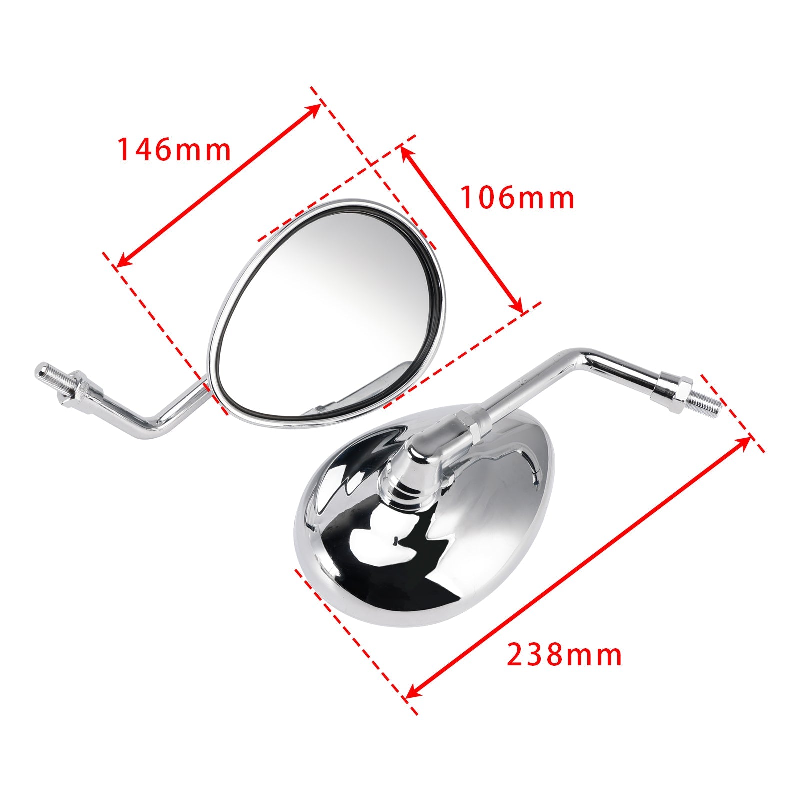 Achteruitkijkspiegelset voor Indian Scout Sixty Bobber Springfield Dark Horse 16-25