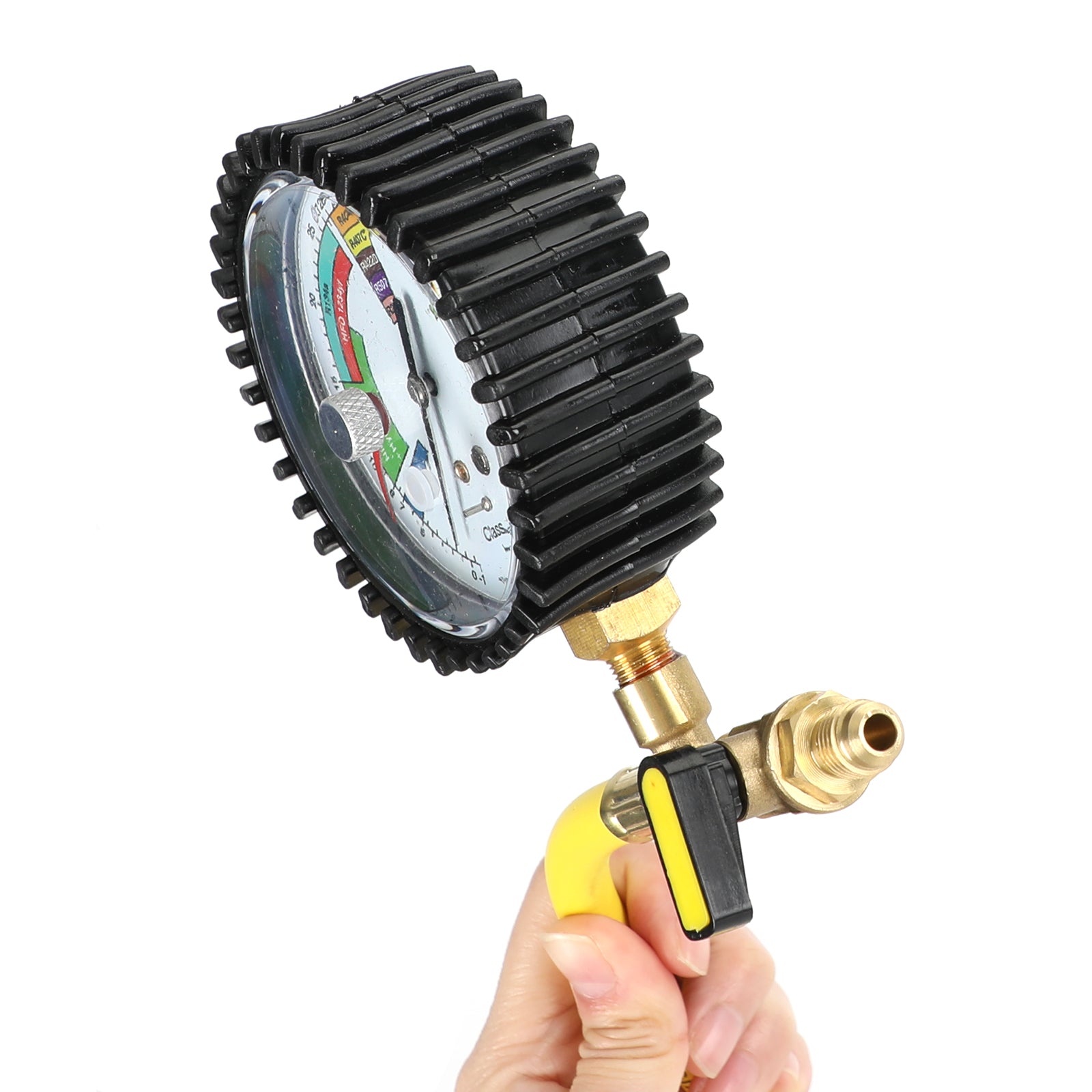 Manometr do pomiaru ciśnienia azotu w narzędziach chłodniczych i klimatyzacyjnych.