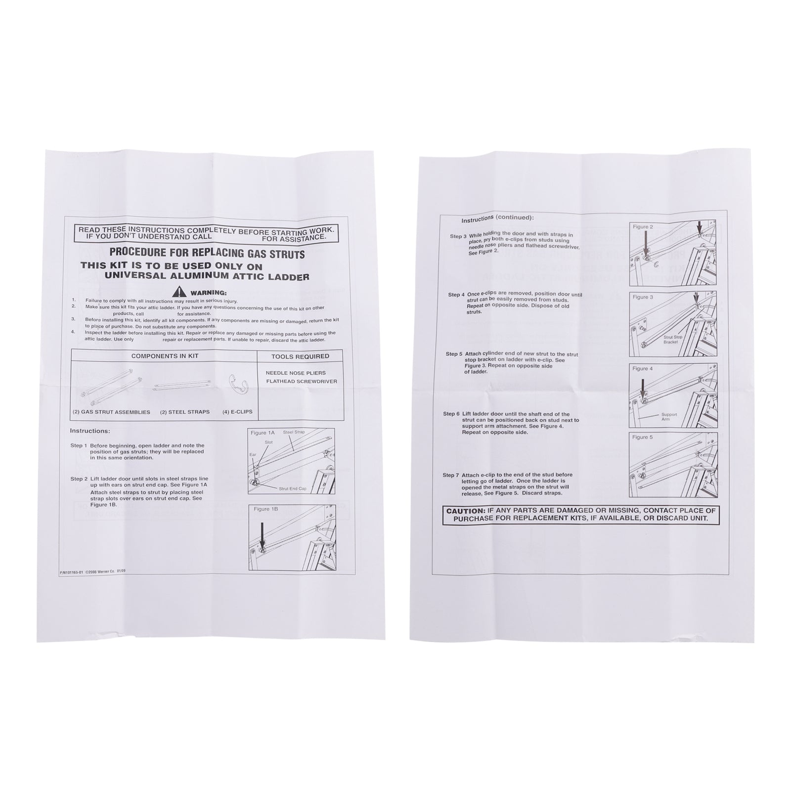 Kit de 2 espaciadores estándar 36-80 para Werner AH2210 AH2210B Escalas de subvención de aluminio