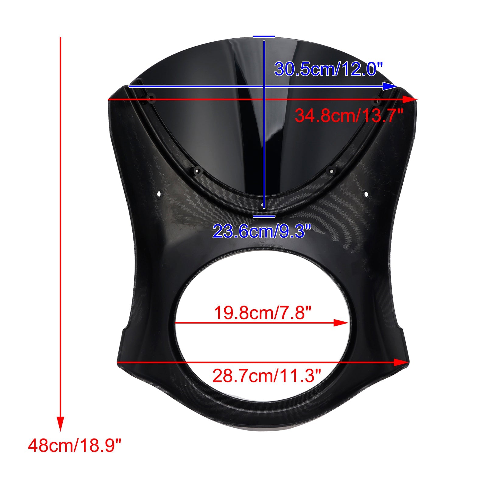 Fiera del parabrezza del faro per eliminatori Kawasaki 500 2024-2025