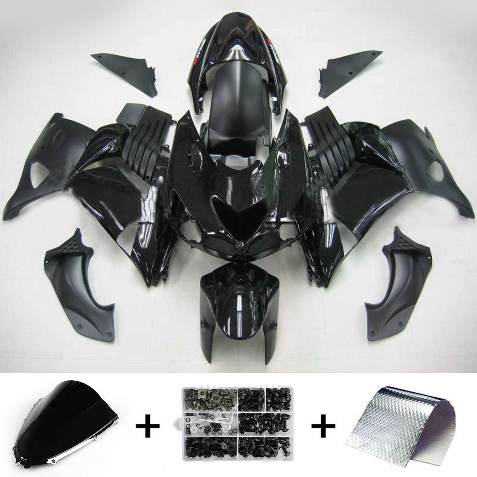 Kit di carenatura a iniezione, corpo in plastica ABS per Kawasaki ZX14R 2006-2011