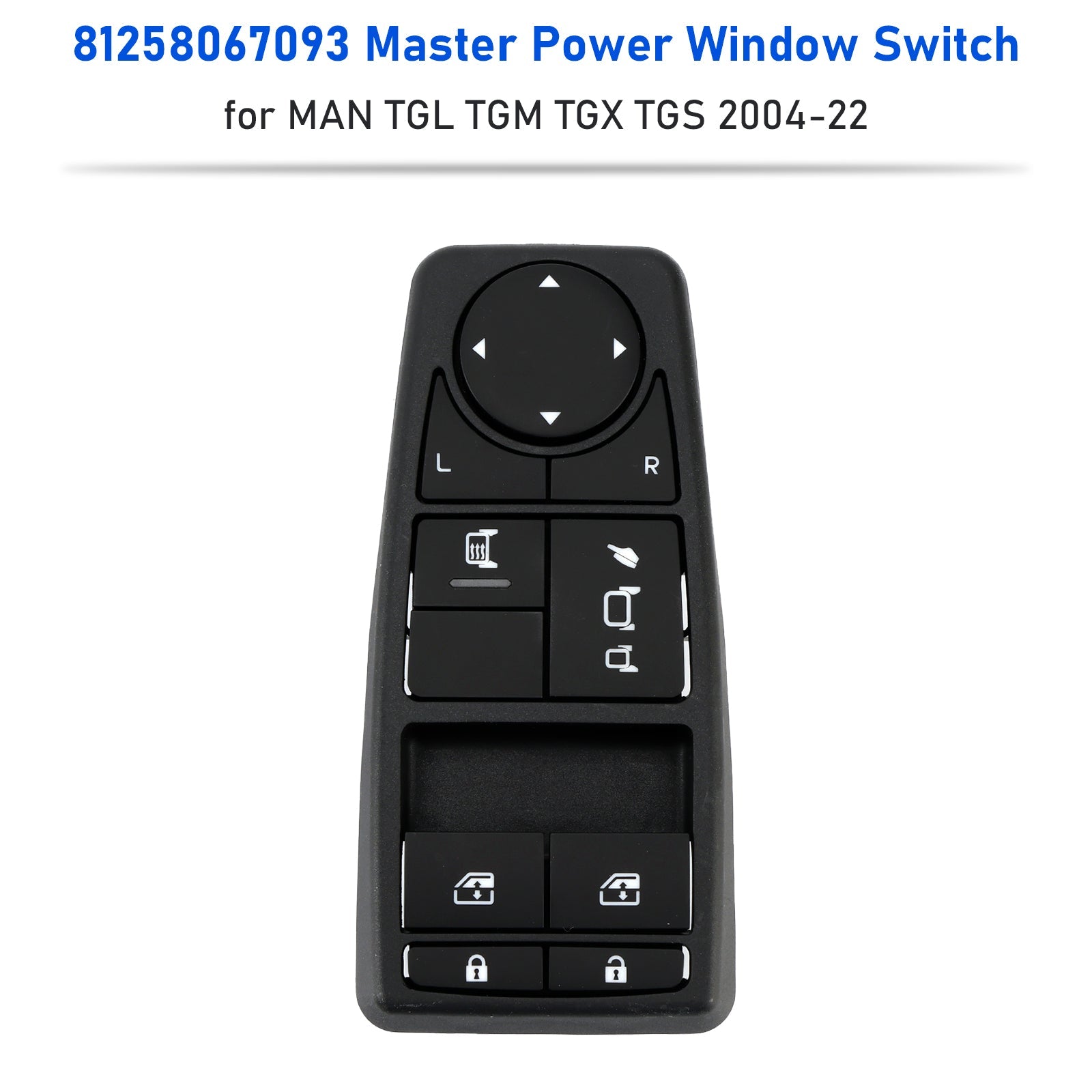 Interruttore della finestra elettrica principale 81258067093 per Man TGL TGM TGX TGS 2004-2222