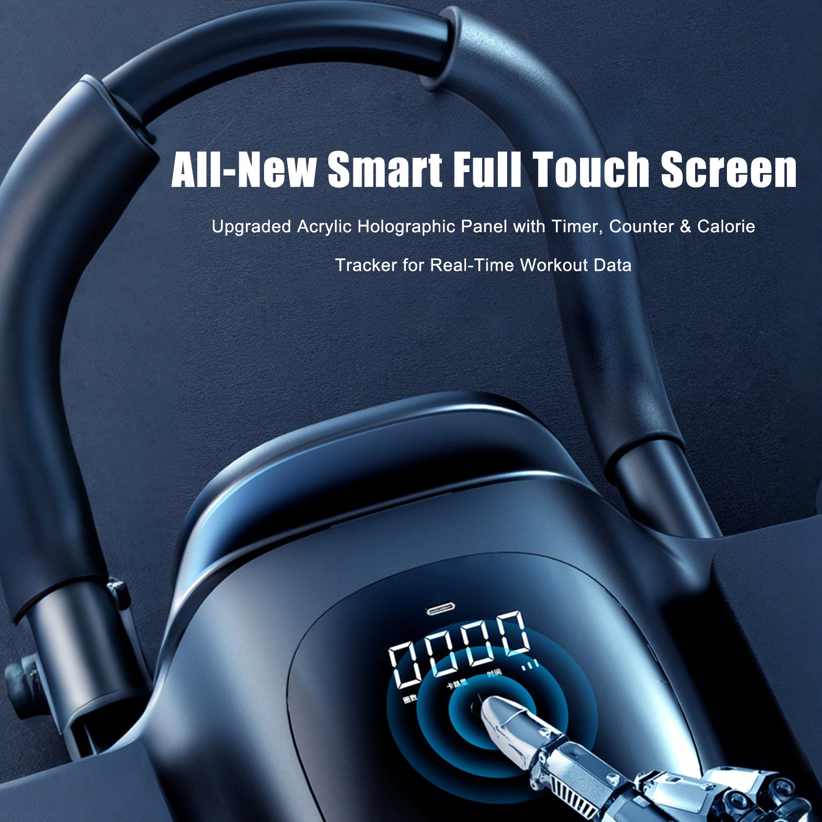 Roller Abdominal Amélioré avec Support pour Coudes, Rebond Automatique et Écran LCD – Inclut Genouillères, Minuterie et Entraîneur pour les Abdominaux, Idéal pour les Entraînements à Domicile (Noir)