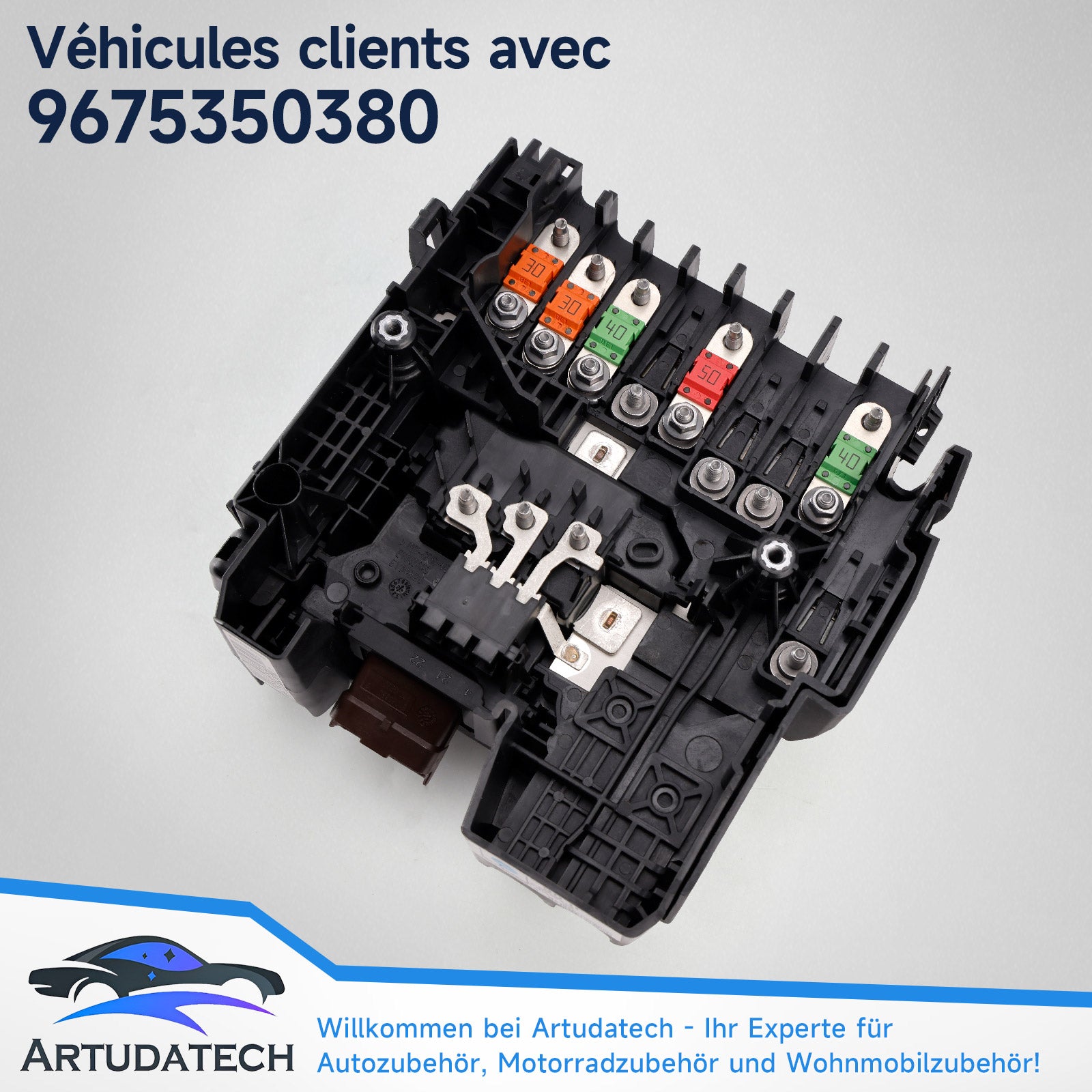Modulo tensione scatola fusibili per Peugeot 5008 II 1.2, 1.6, 1.6 THP, 1.6 PureTech, 1.6 BlueHDi, 1.5 BlueHDi, 2.0 BlueHDi 2016+ Riferimento 9675350380 9675350286 Generico