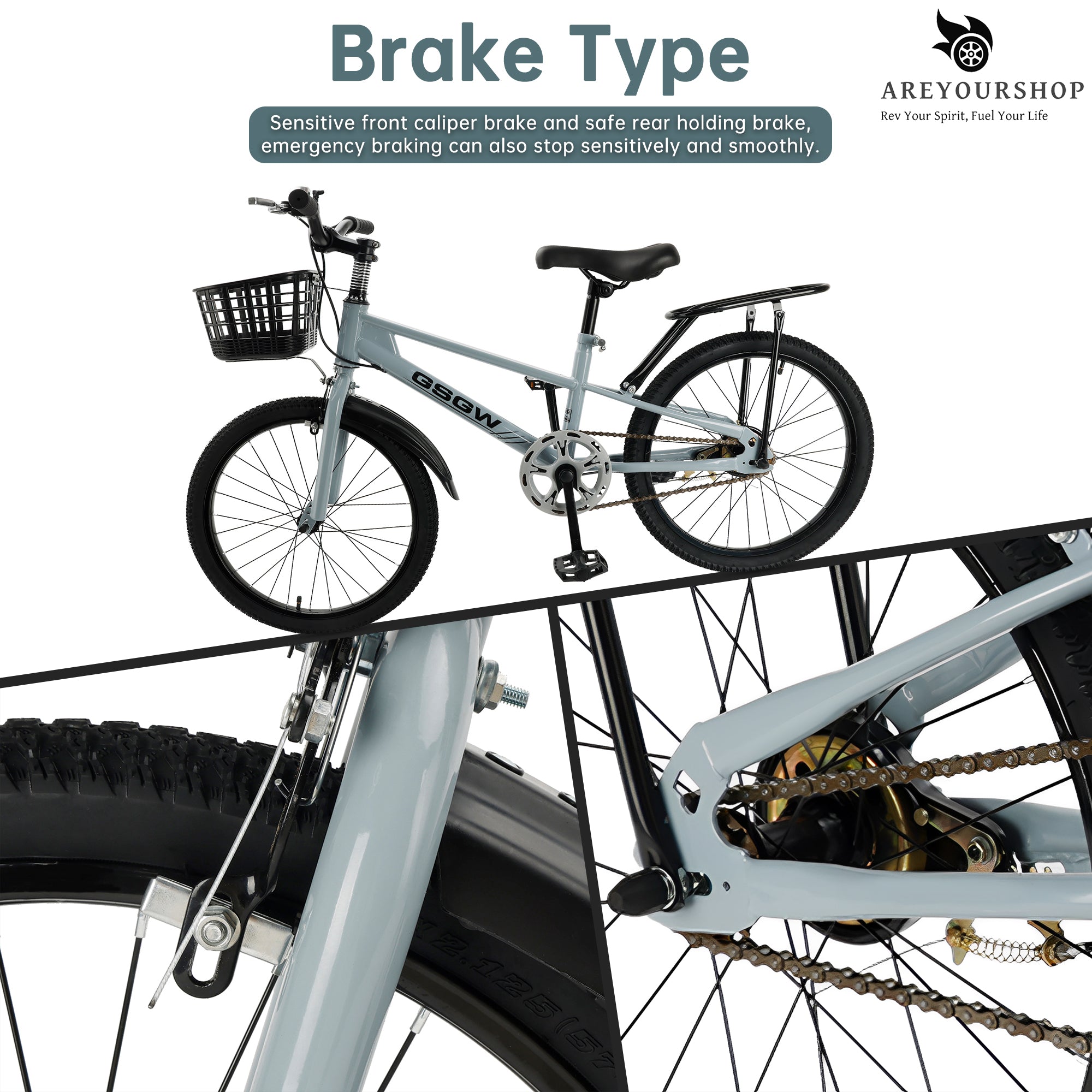 20 tuuman lapsipyörä tyttö/poikakori (8-12-vuotias)