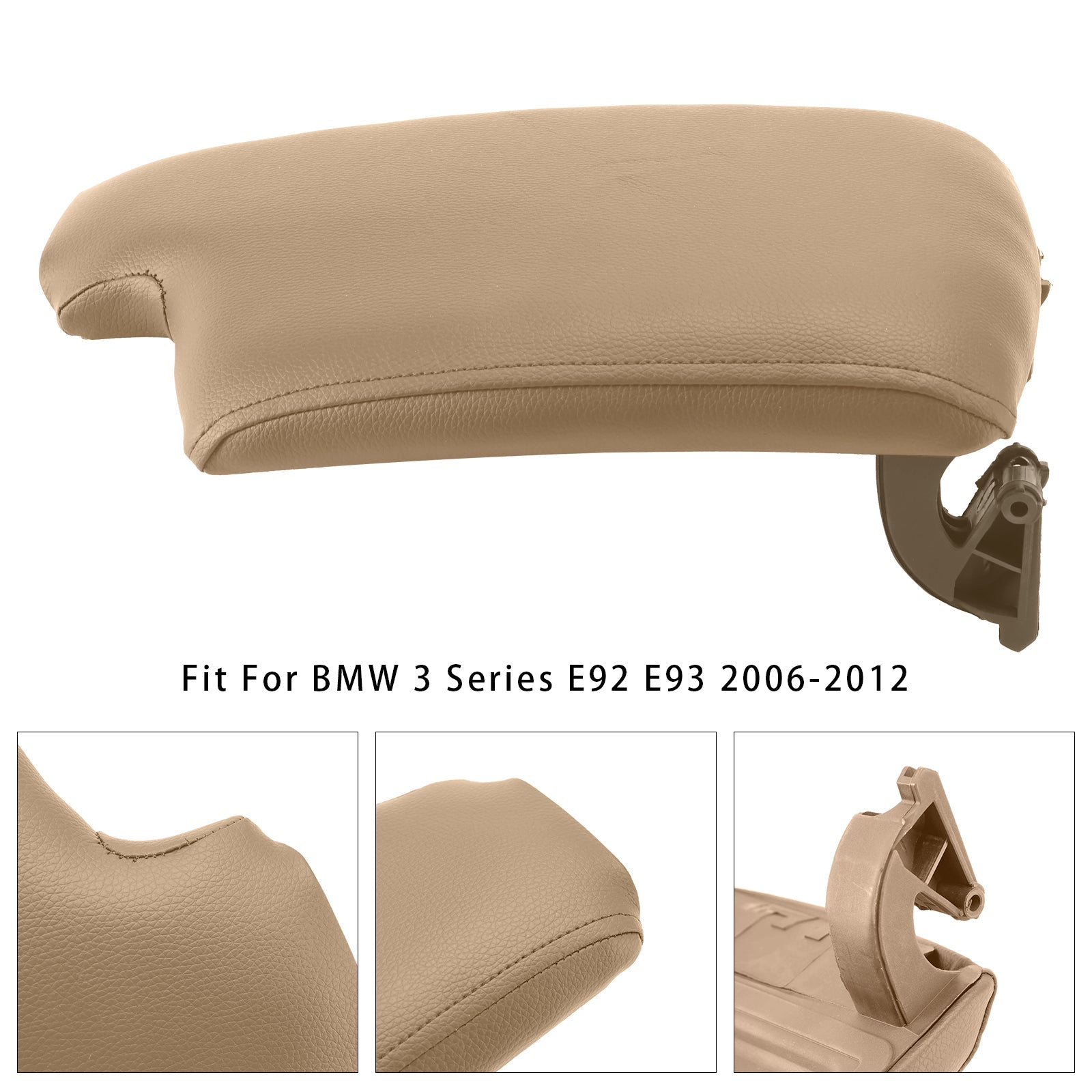 Cubierta de consola de la consola Powerbag de cuero beige para BMW E90 E91 E92 E93 51169134486