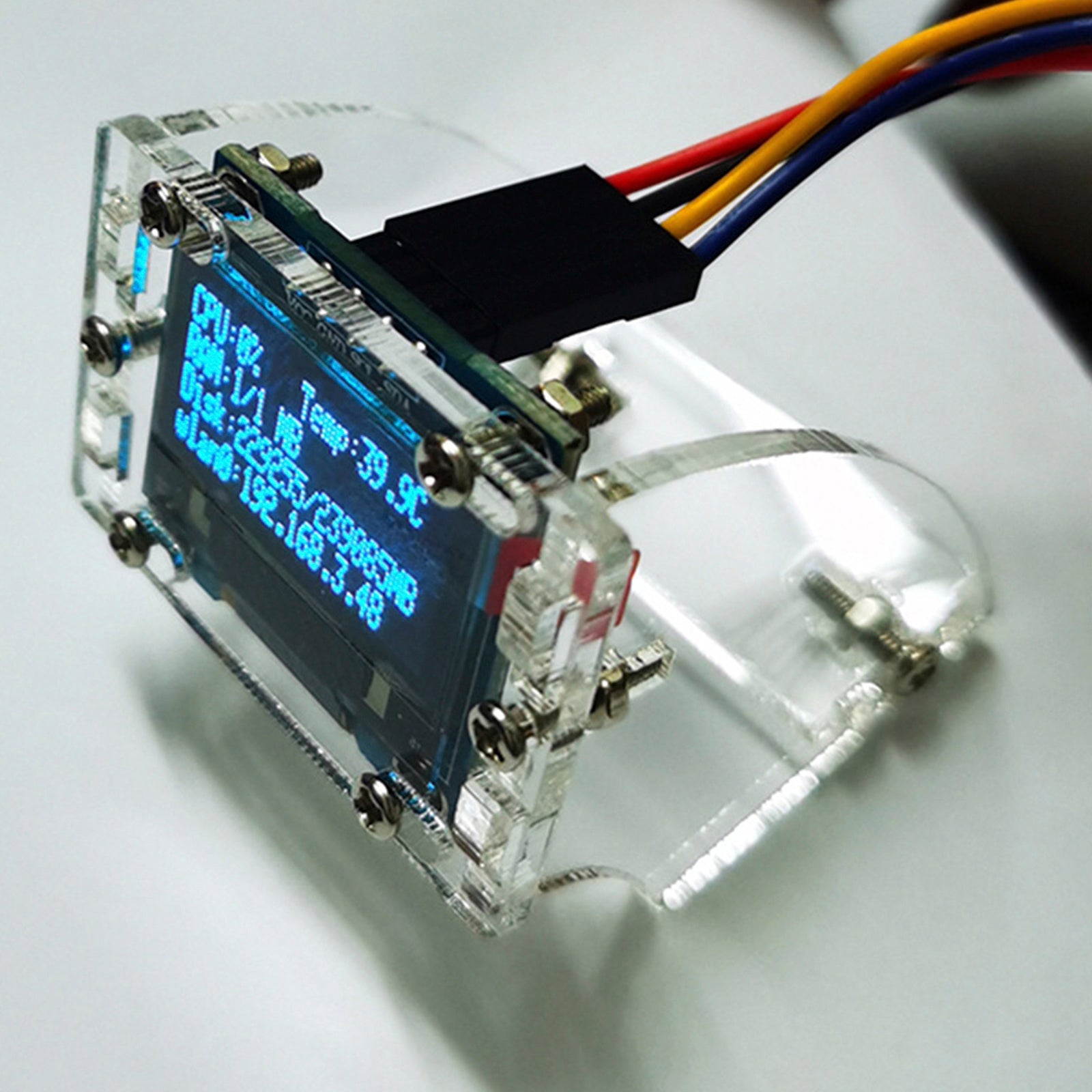 Module d'affichage OLED 0,96 pouce pour Raspberry Pi 4B, affichage des informations sur le disque dur IP