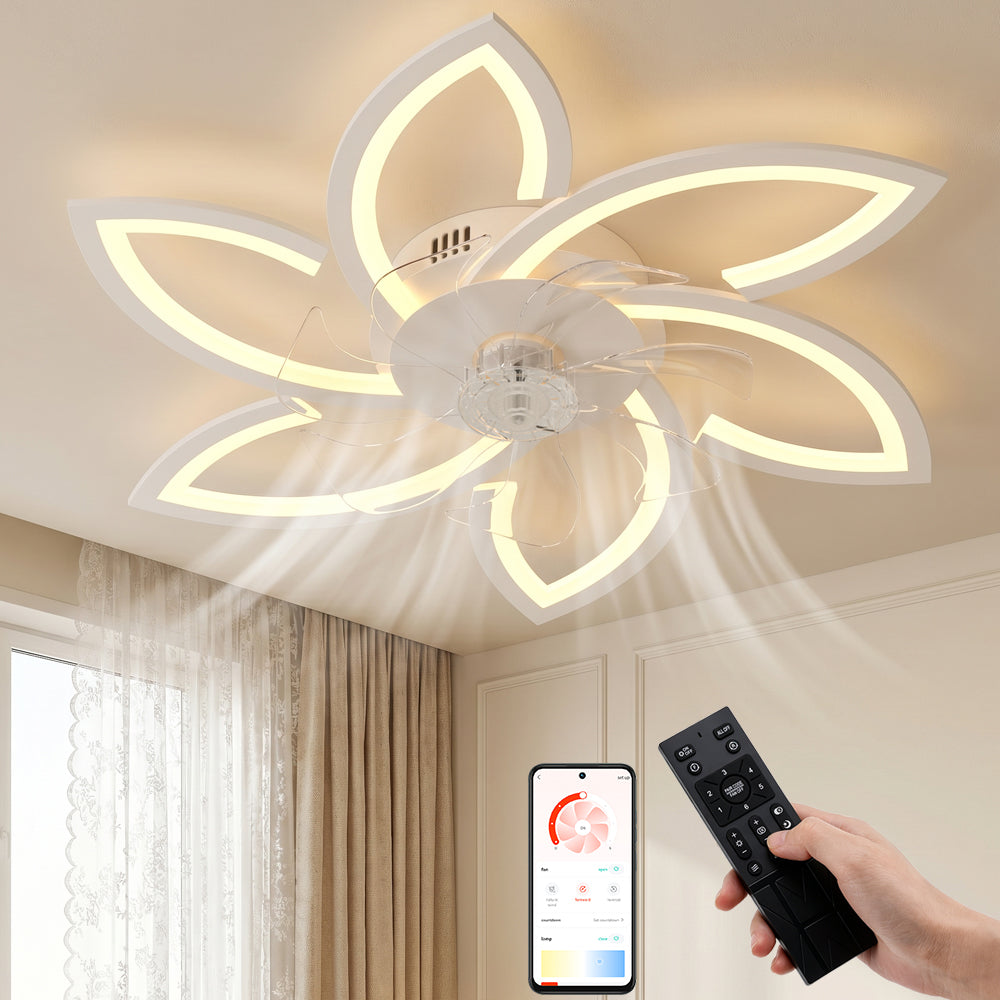 Silencioso Ventilador de techo con LED con iluminación y mando a distancia