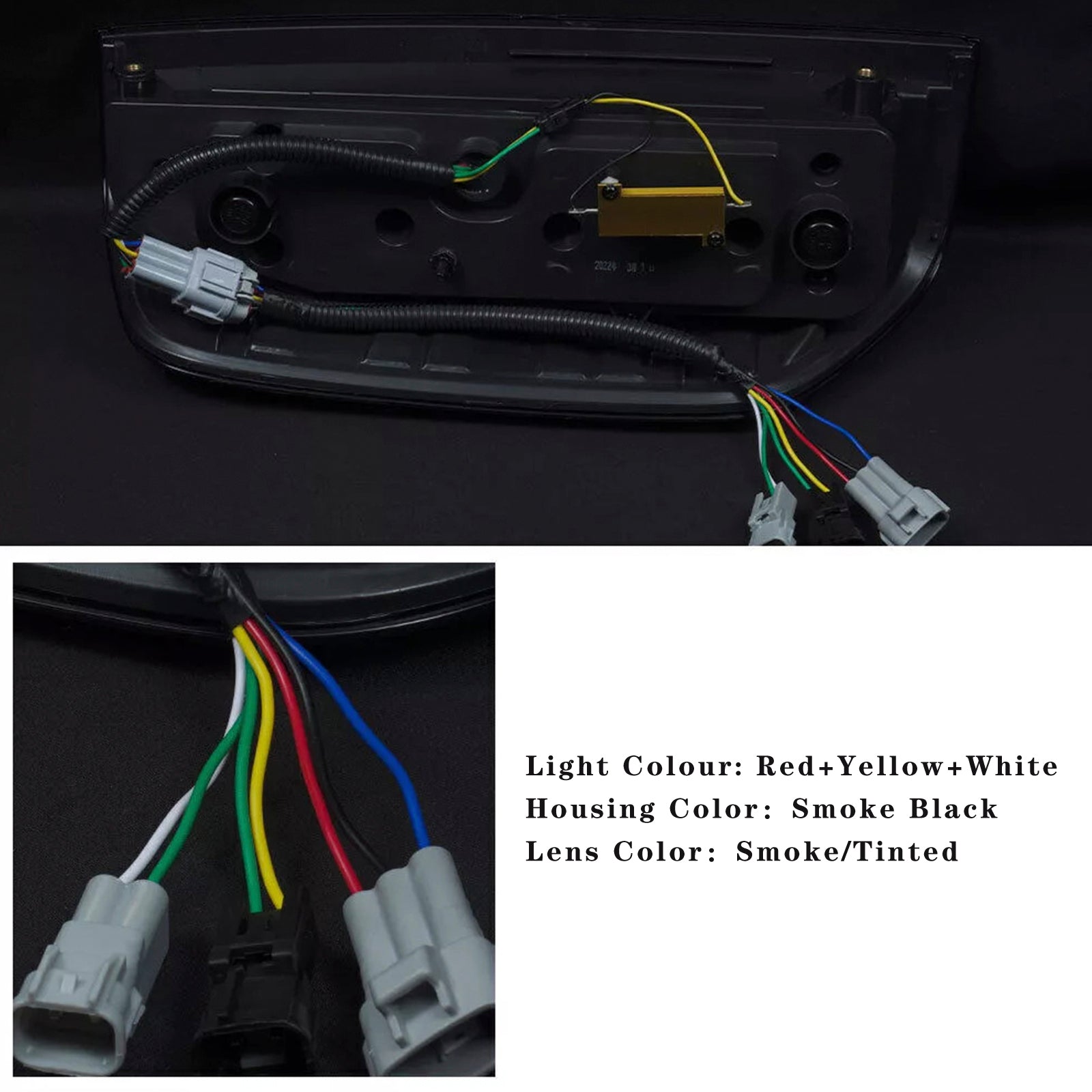 Par de luces traseras LED ahumadas para Nissan Navara D40 Frontier 2005-2012