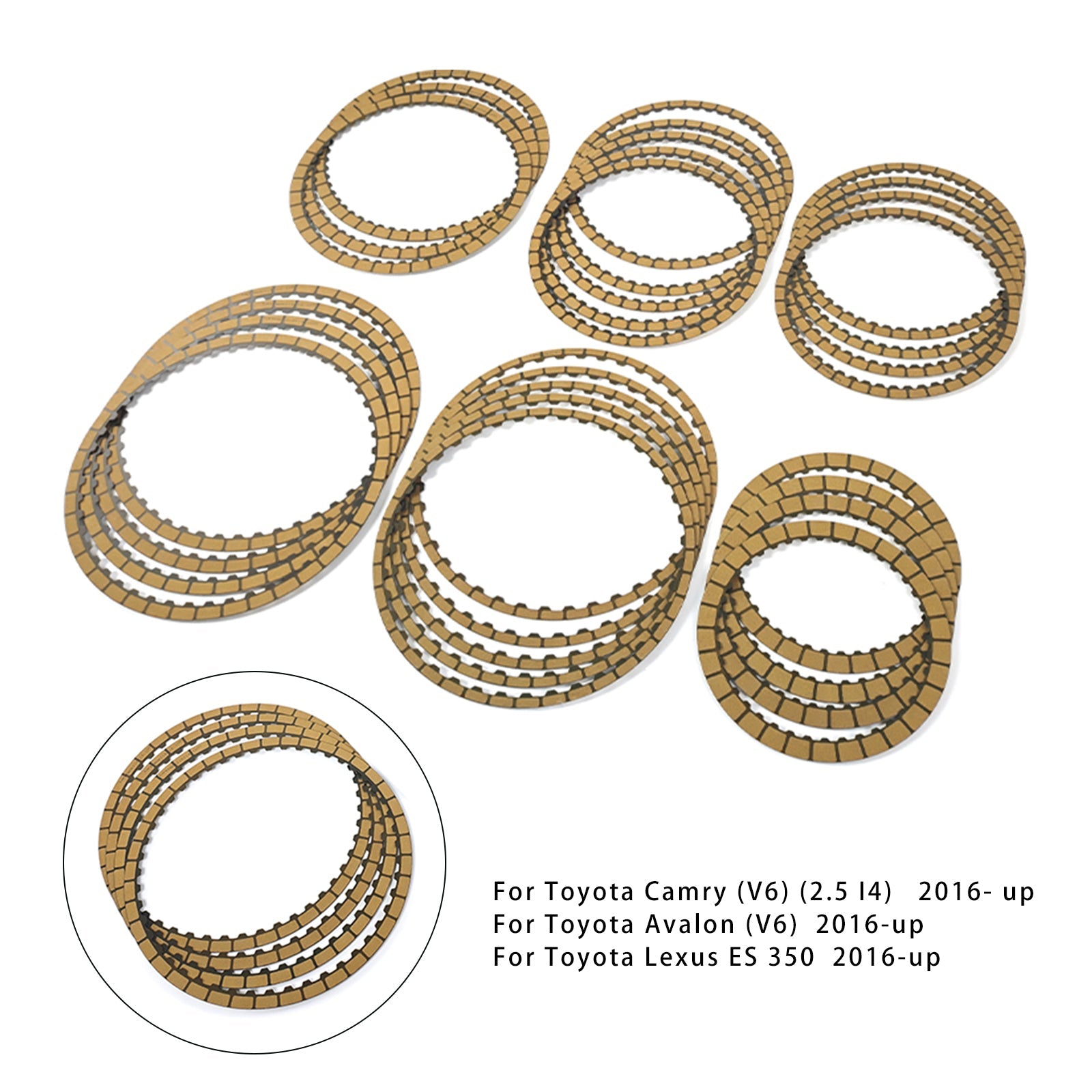 Kit de plaques de friction pour révision de transmission et embrayage Toyota Highlander 2016 et plus (UA80E/F)