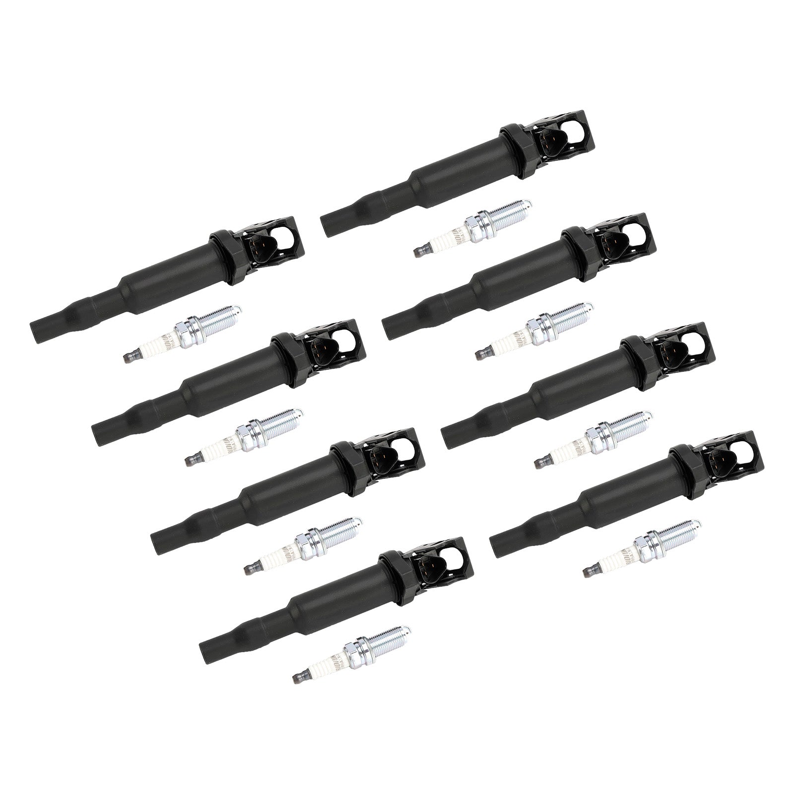 Lot de 8 bobines d'allumage et bougies d'allumage UF592 pour BMW 550 650 750i X5 X6 4.4L