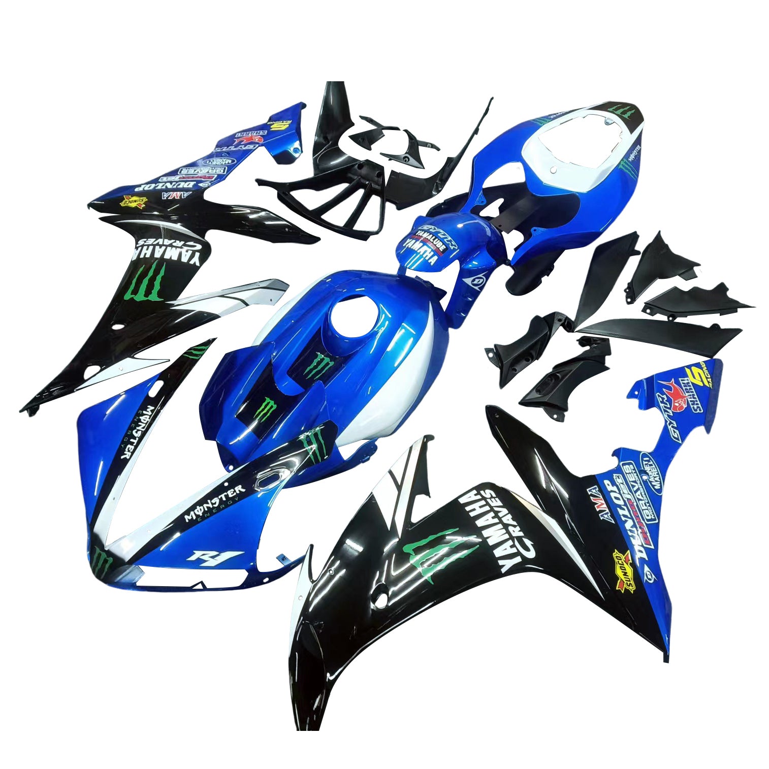 Injection Fairing Kit Bodywork Plastic ABS fit For Yamaha YZF 1000 R1 2004-2006