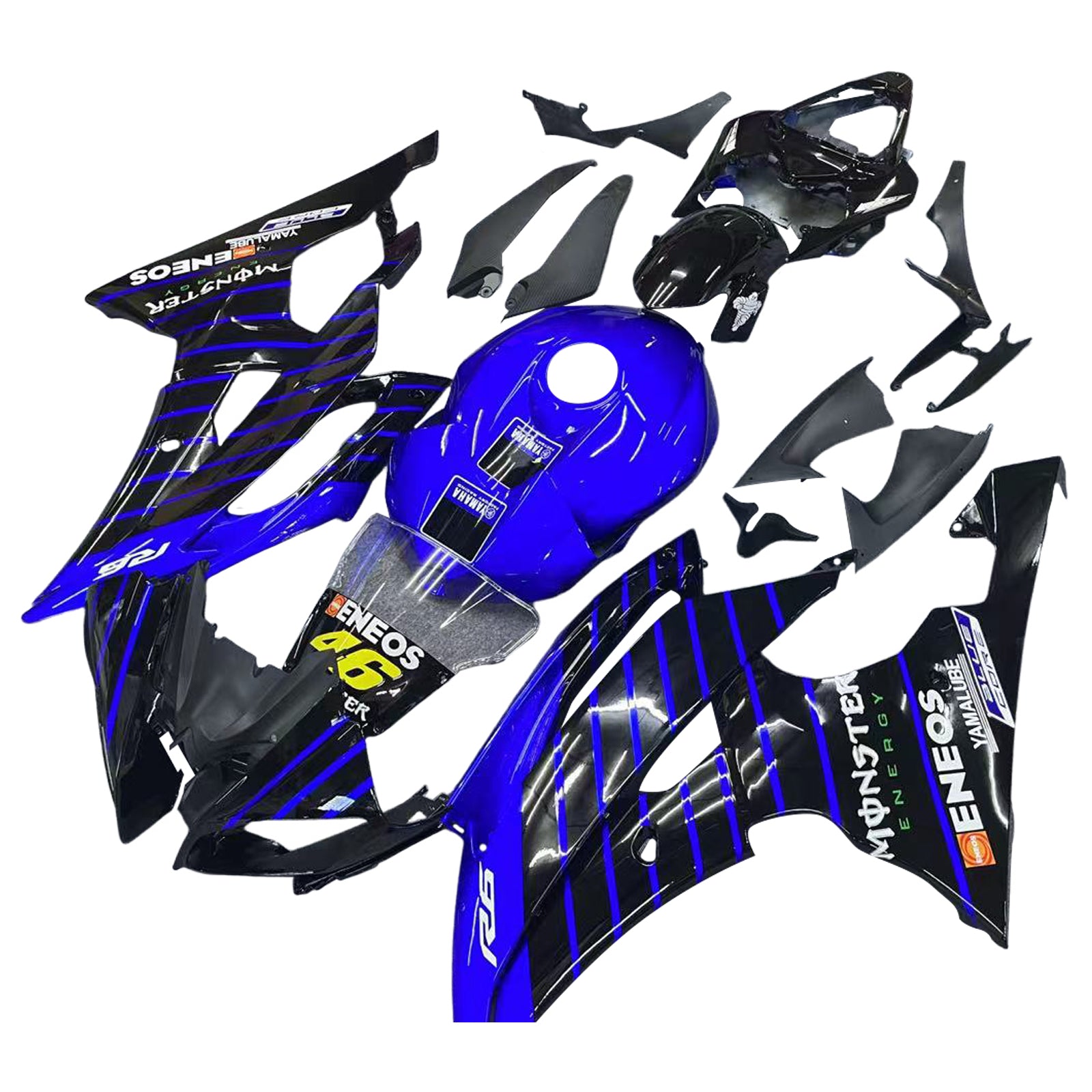 Injection Fairing Kit Bodywork Plastic ABS fit For Yamaha YZF 600 R6 2008-2016
