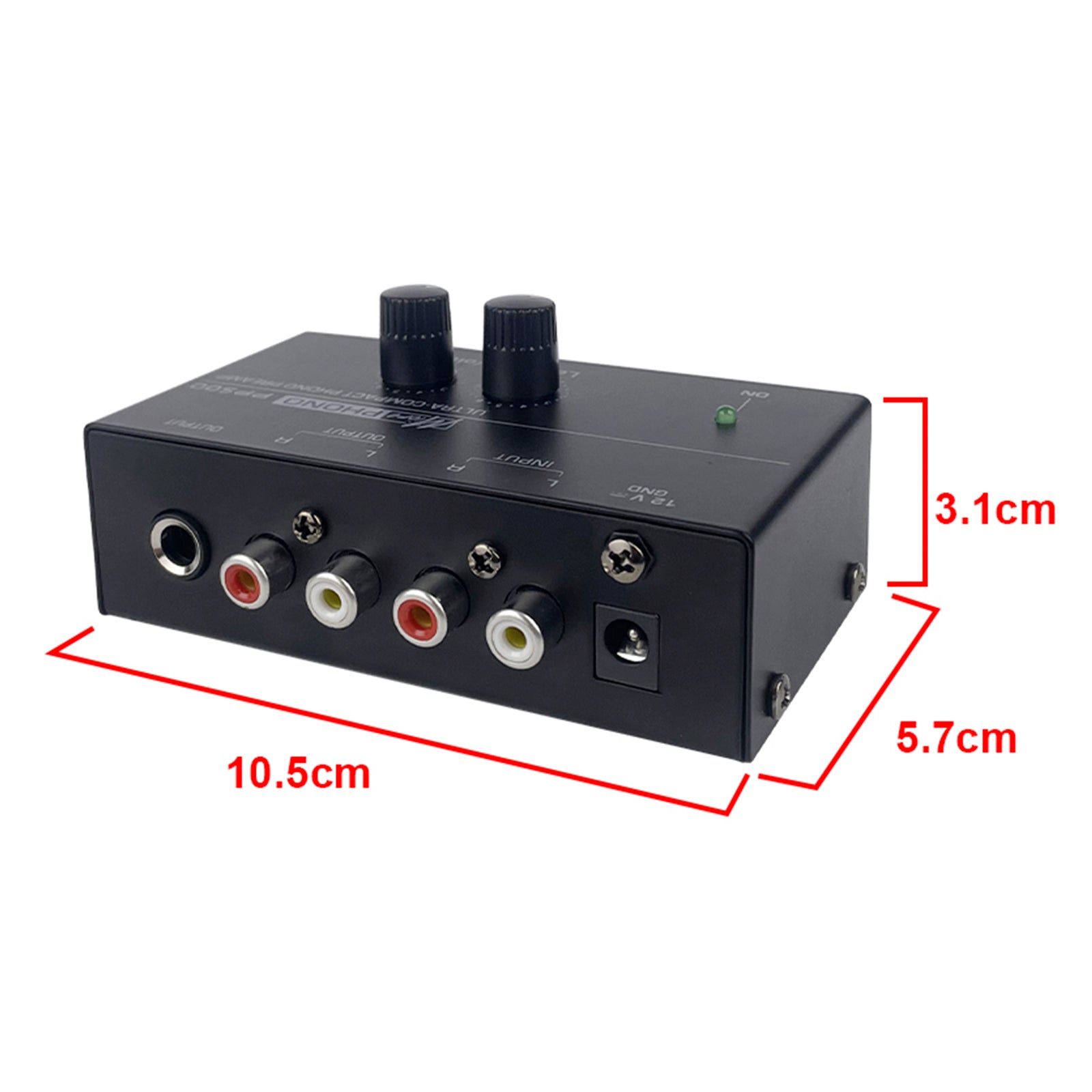 Preamplificador de fono PP500, control de volumen y nivel de 12 V para tocadiscos de vinilo LP