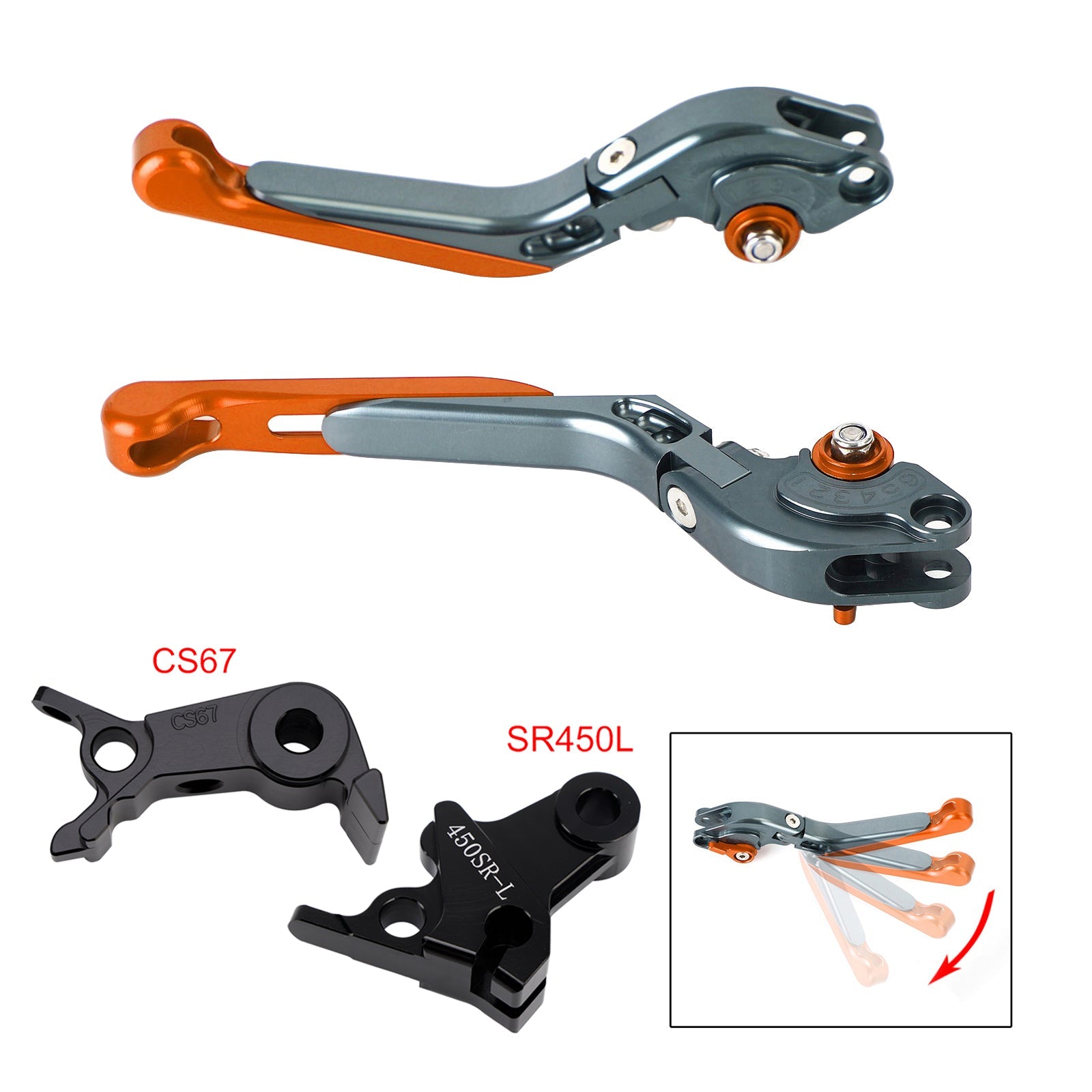 Levier de frein et d'embrayage réglable compatible avec VOGE DS900X 900DSX 2024-2026