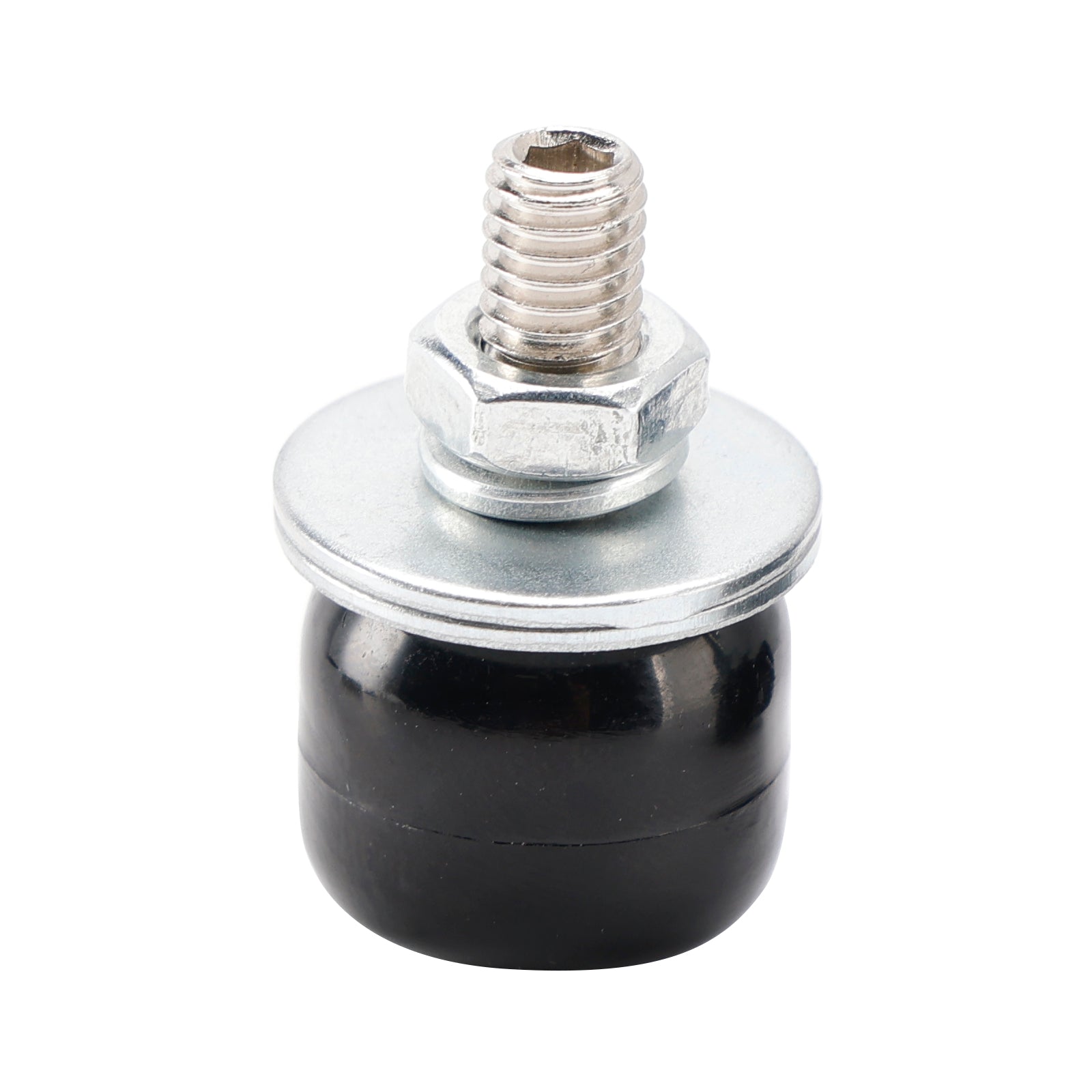 4x mutterit mustan muovisen rekisterikilven moottoripyörää ja polkupyörää, kalloa, ruuvattavaksi kehykseen