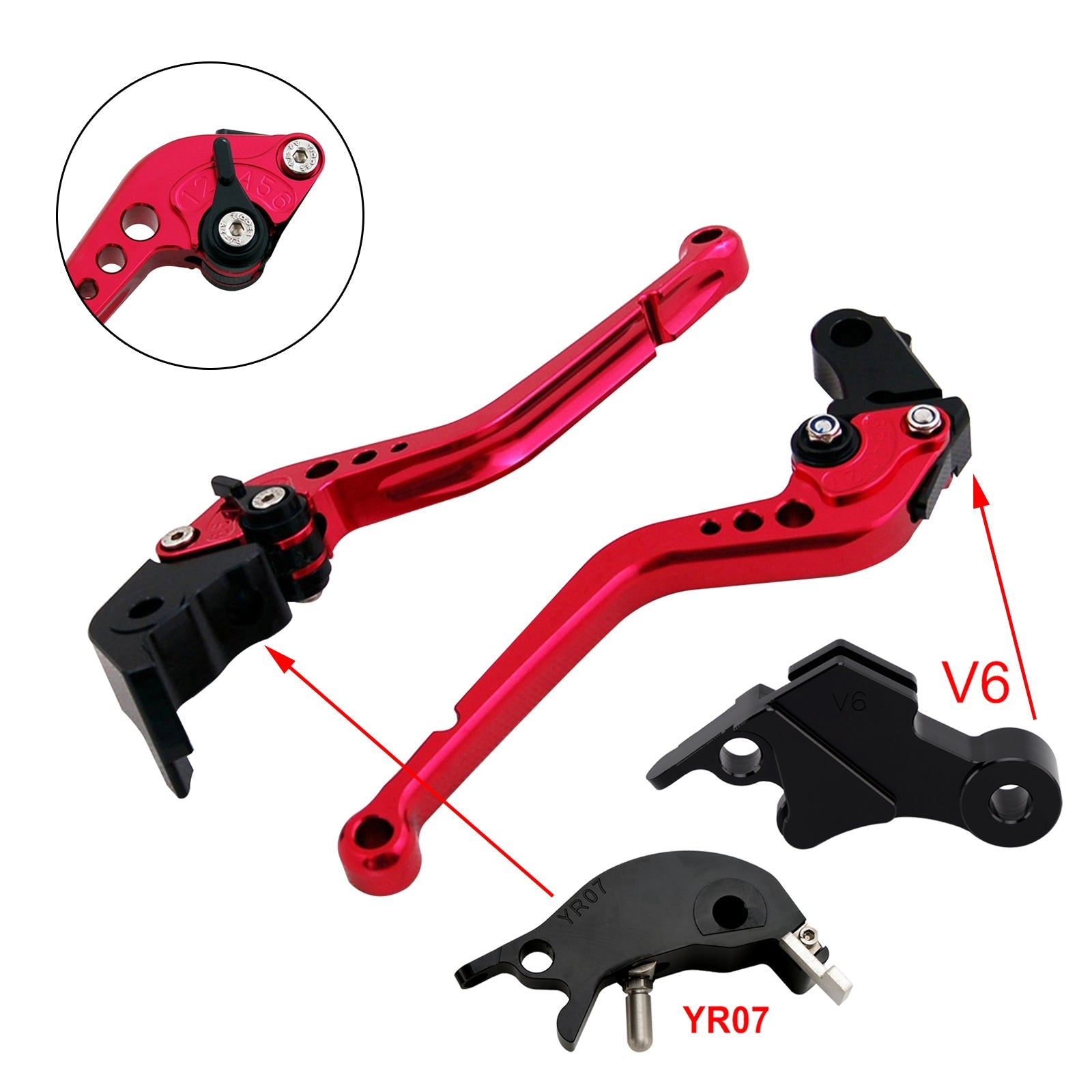 Levier de frein et d'embrayage long compatible avec YAMAHA XSR900 XSR900GP MT-09 MT-09SP 2024-2025