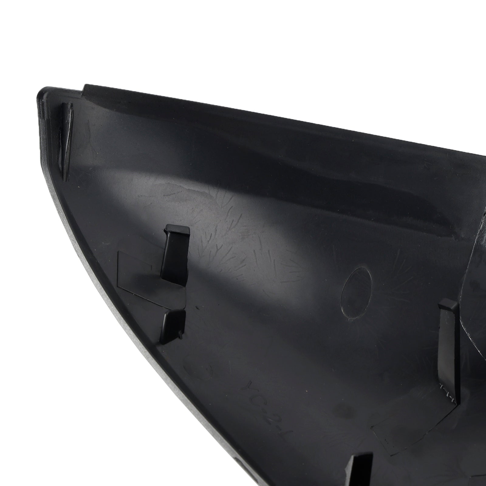 Laterale spiegels schelpen voor Peugeot 207 Hatchback (07/2006-05/2015), Glanzende zwarte spiegelbehuizing, generieke referentie 96801948777