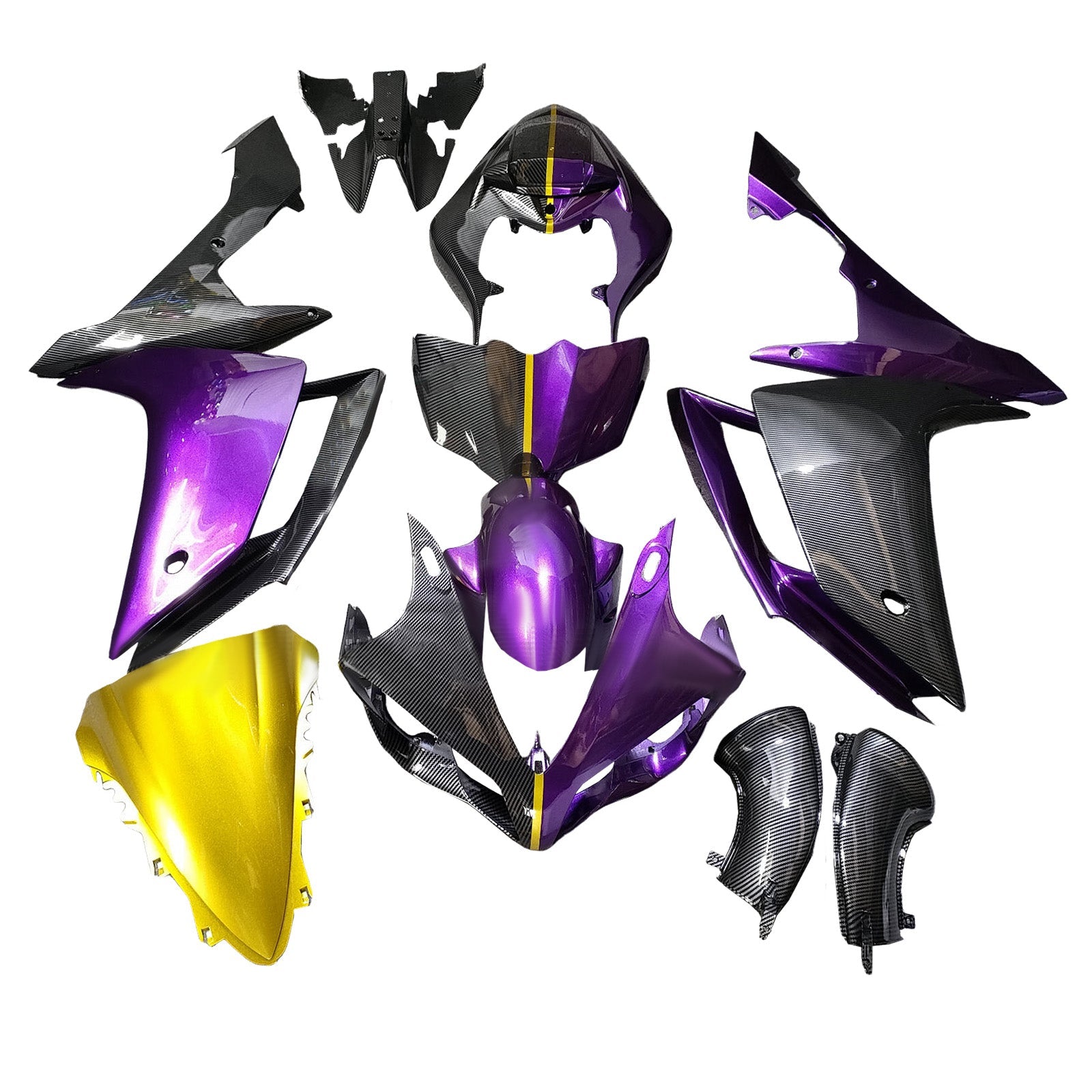 Kit carenatura iniettata in plastica ABS per Yamaha YZFR1 YZF-R1 2007-2008