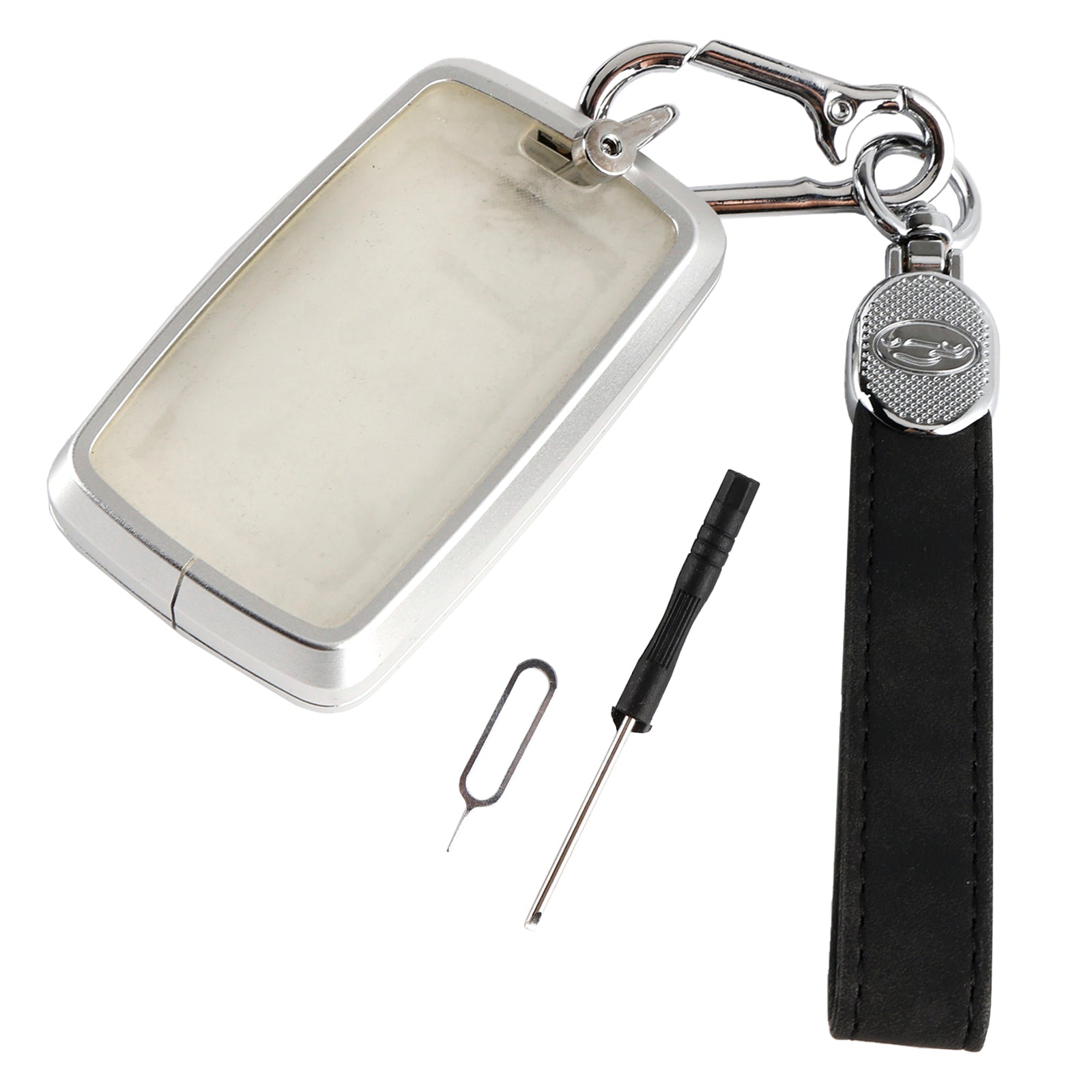 Zwarte aluminium romp&Zacht TPU aluminium voor Land Rover autosleutel