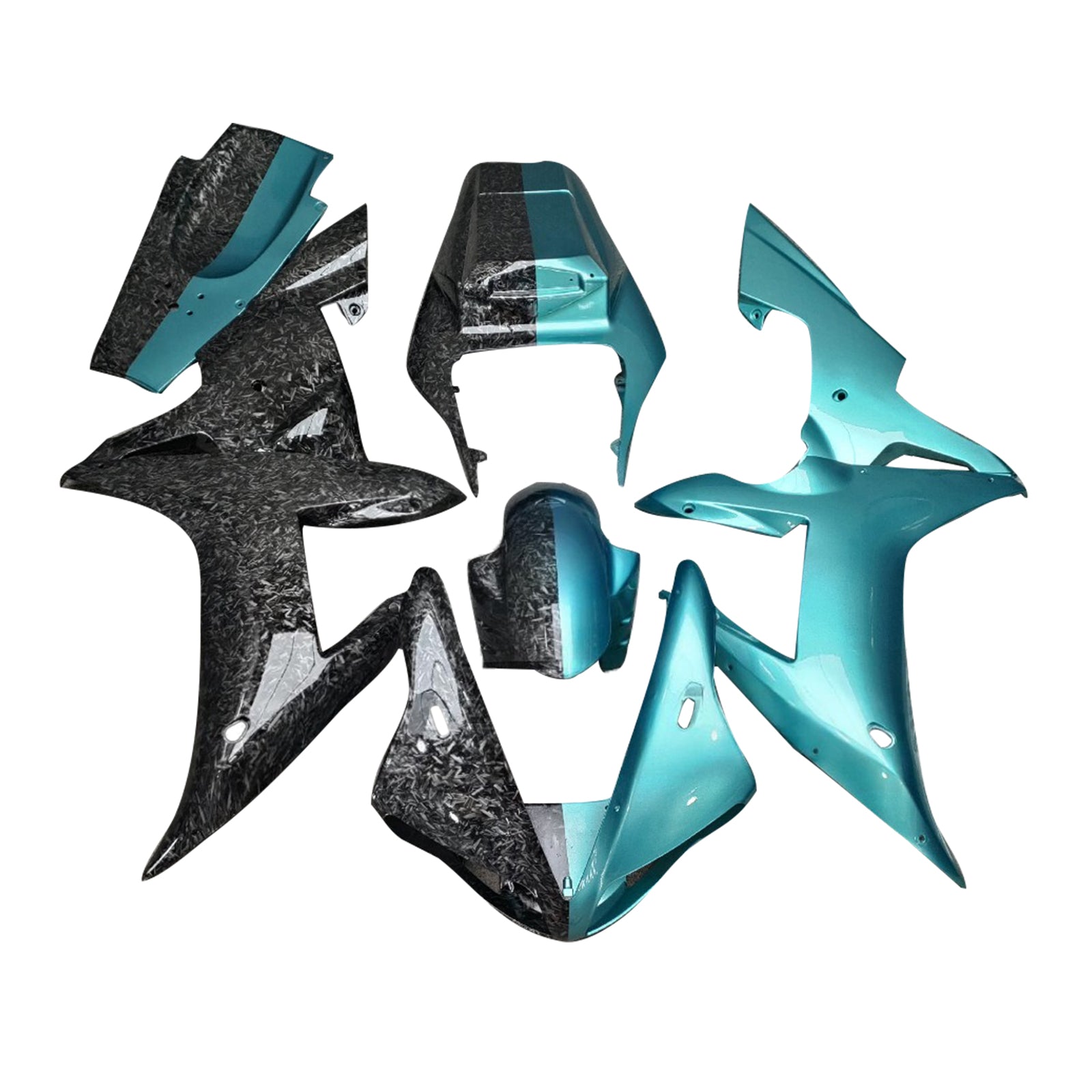 Kit carenatura iniettata in plastica ABS per Yamaha YZFR1 YZF-R1 2002-2003