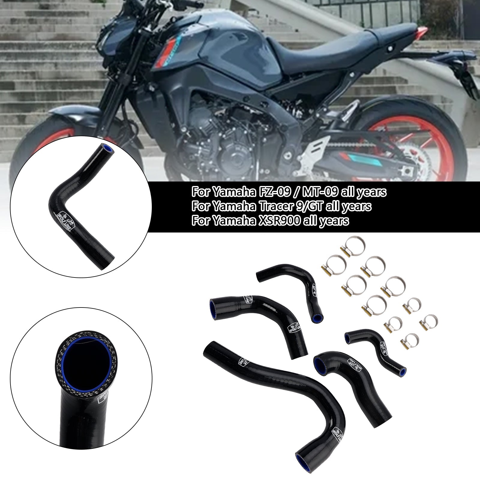 Líquido de enfriamiento de silicona para Yamaha MT-09 XSR900 Tracer 9/GT cada año